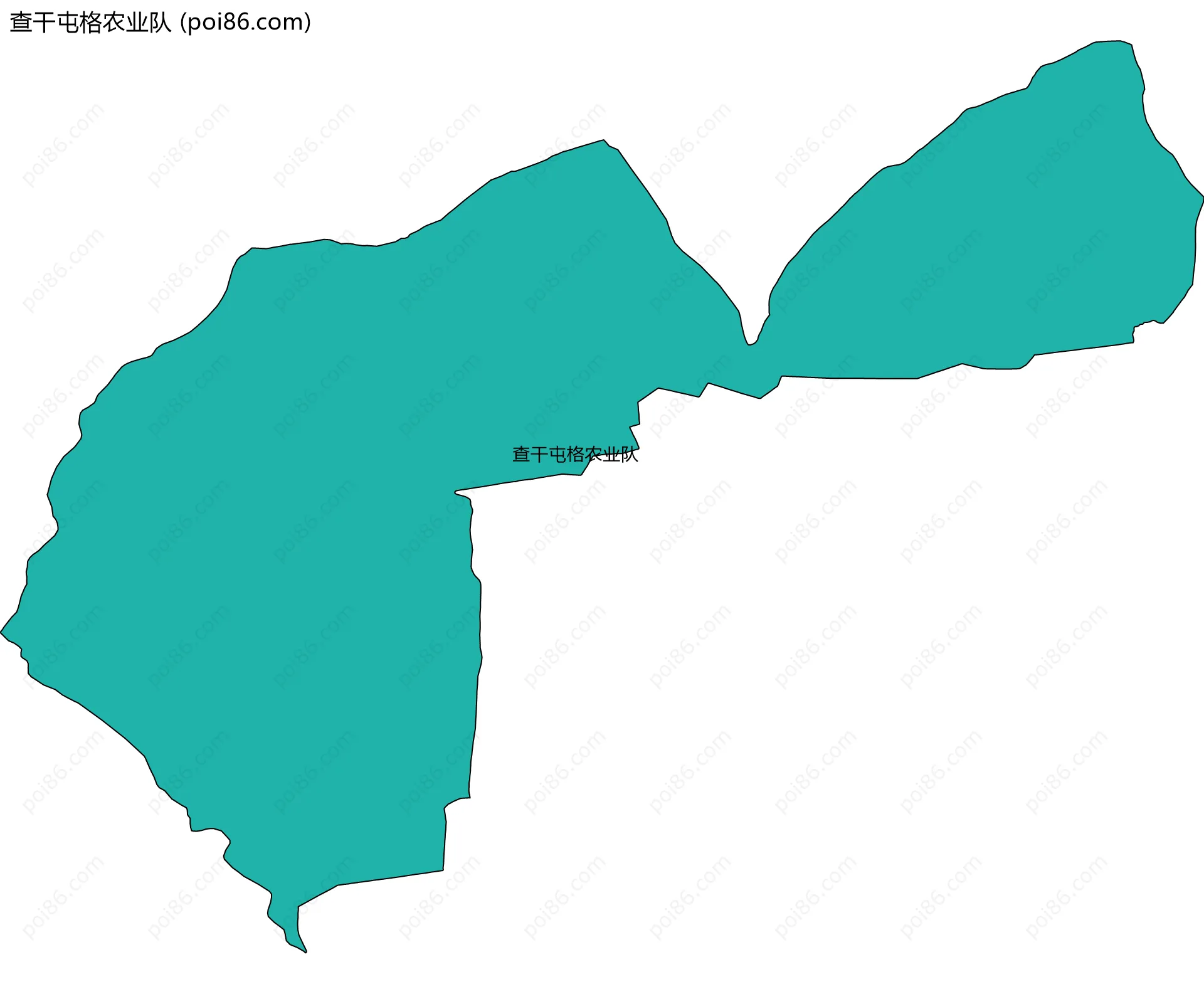 查干屯格农业队边界地图