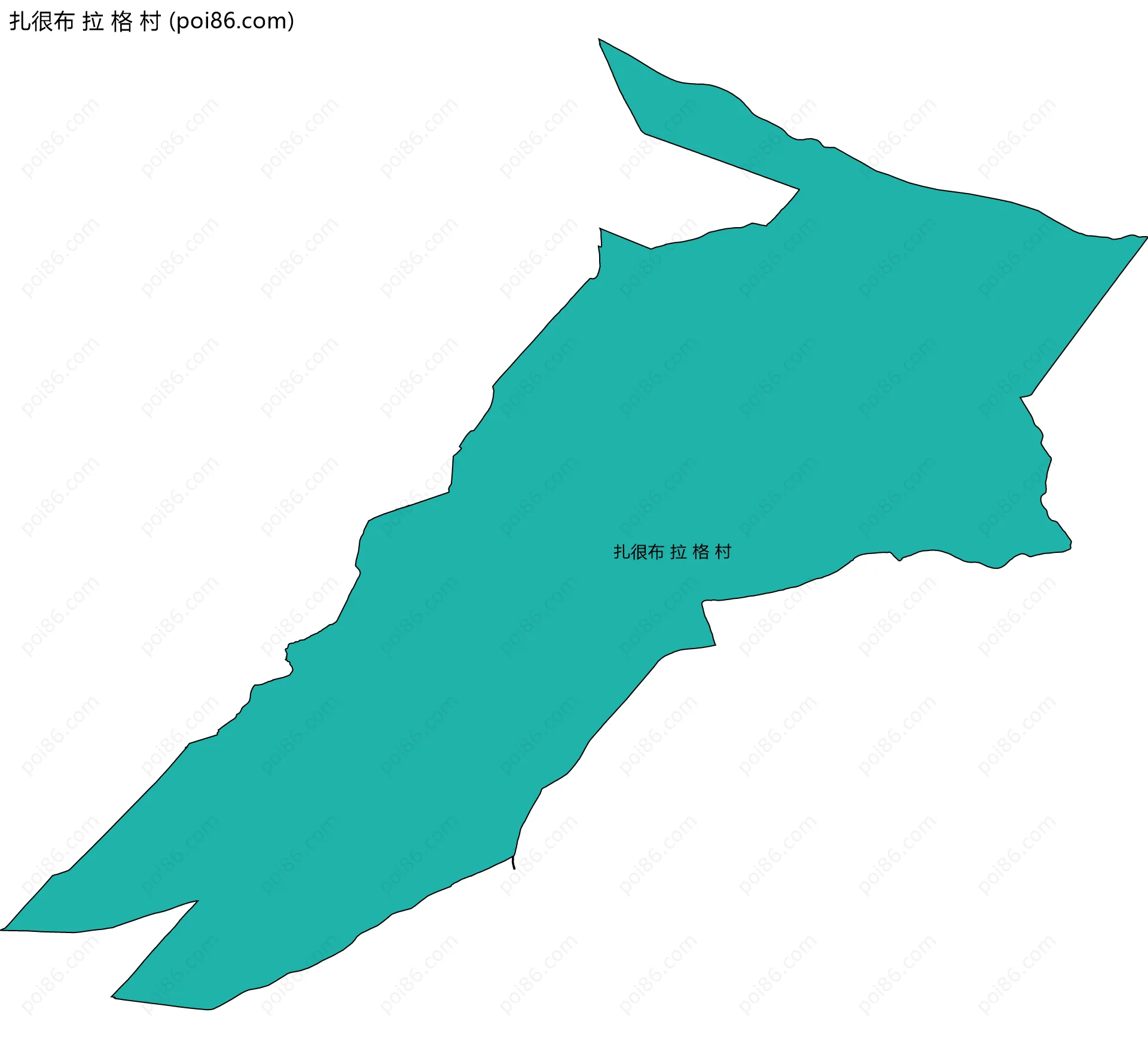 扎很布 拉 格 村边界地图