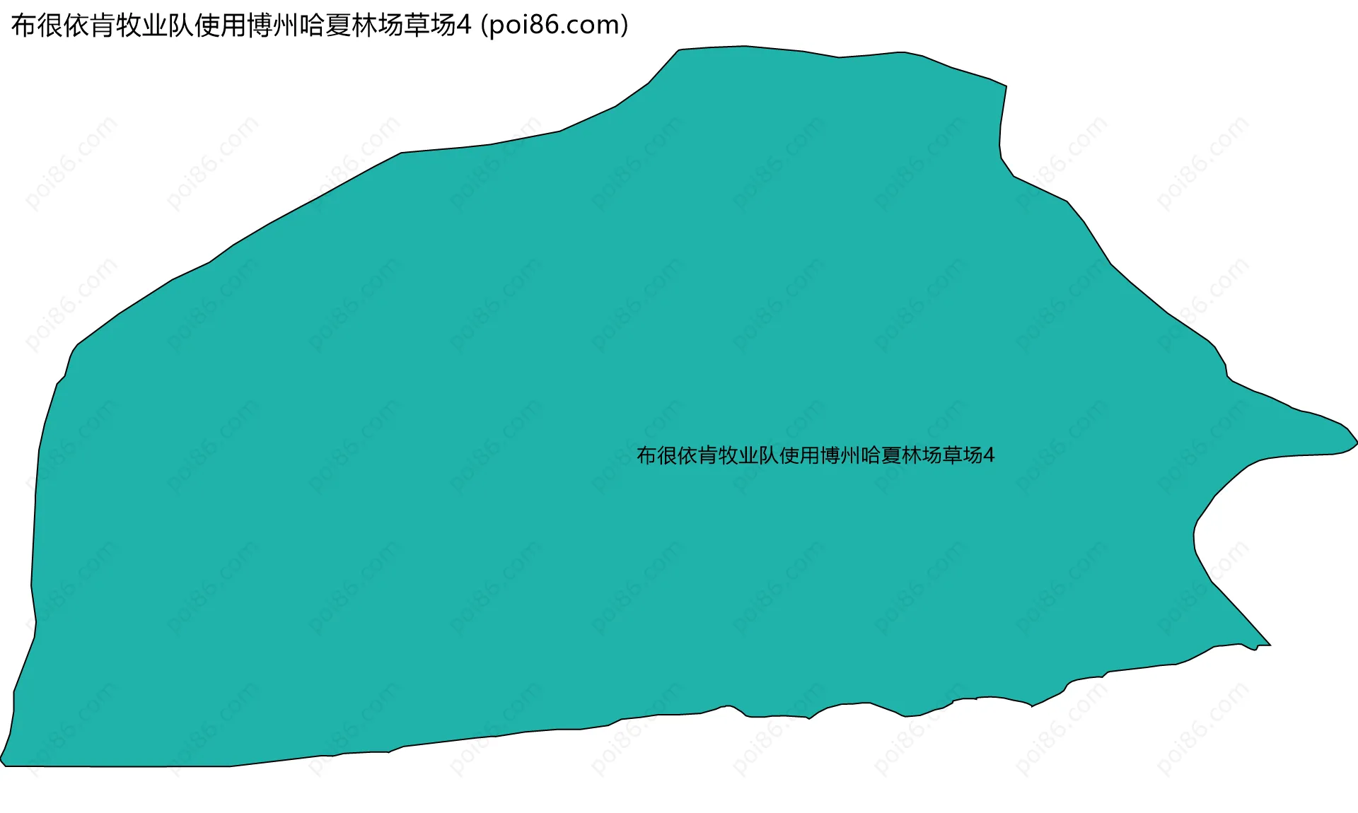 布很依肯牧业队使用博州哈夏林场草场4边界地图