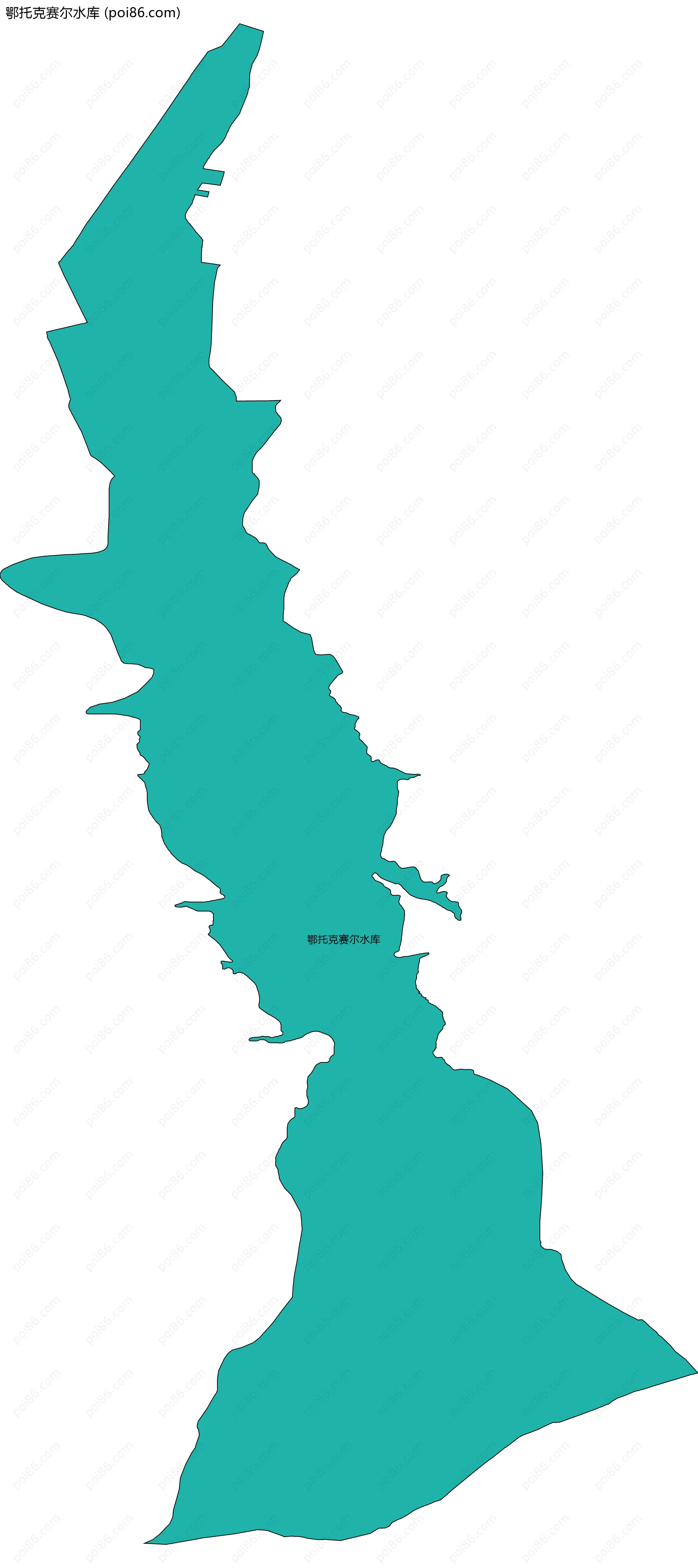 鄂托克赛尔水库边界地图