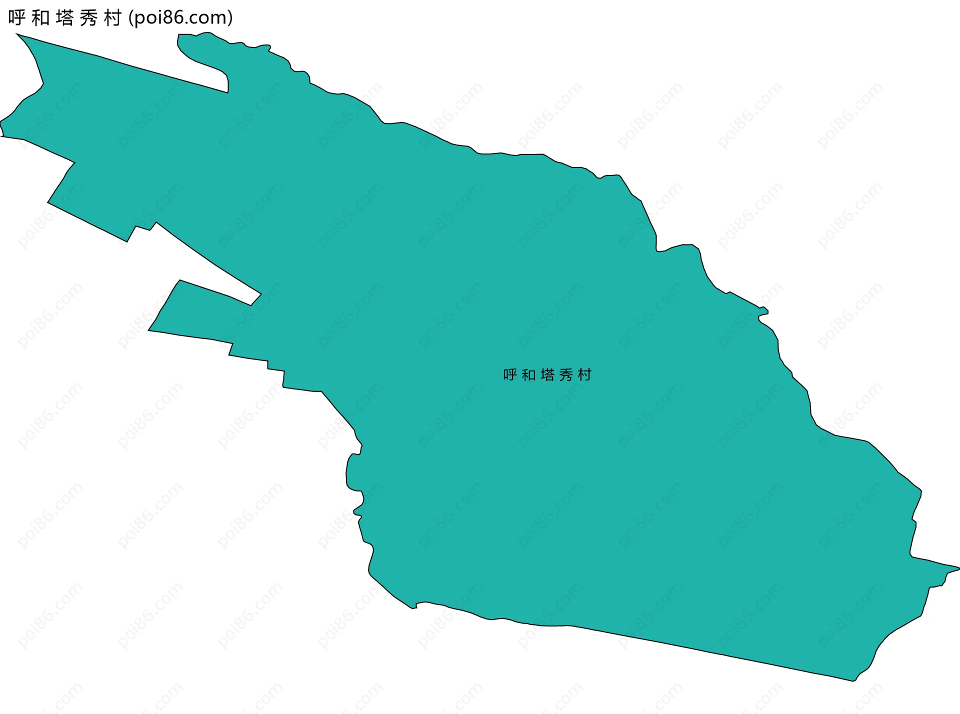 呼 和 塔 秀 村边界地图