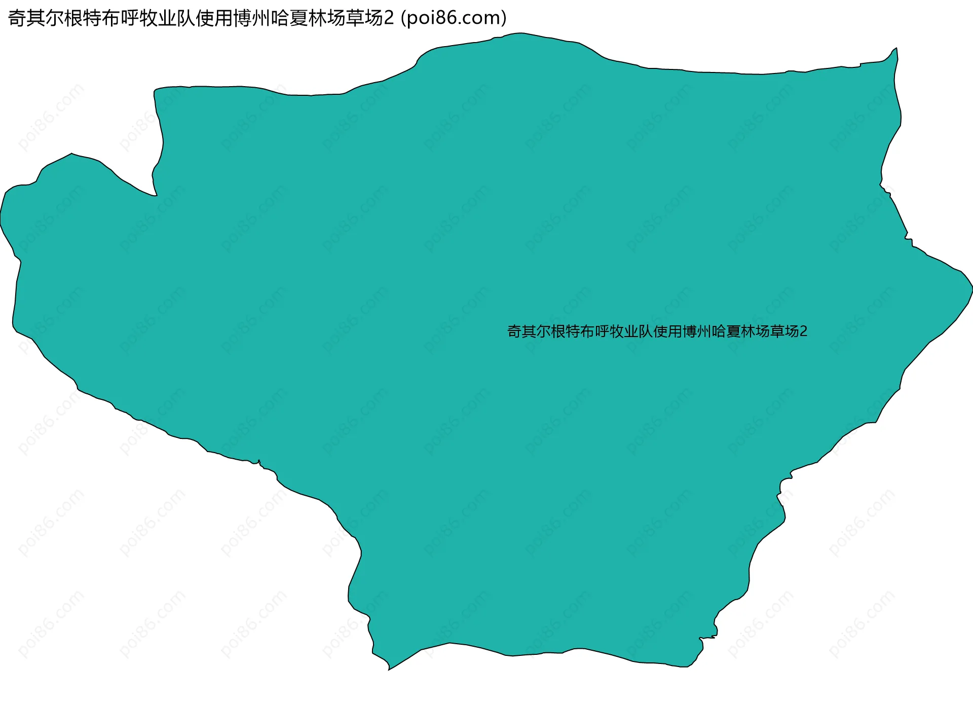 奇其尔根特布呼牧业队使用博州哈夏林场草场2边界地图