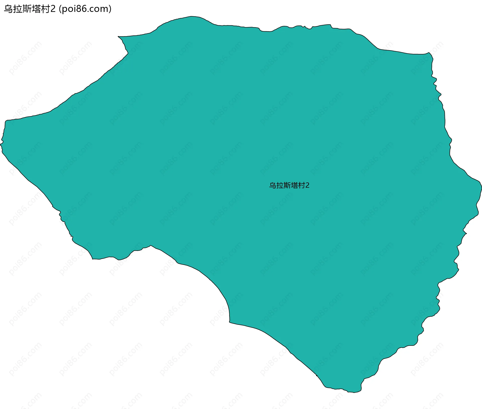 乌拉斯塔村2边界地图
