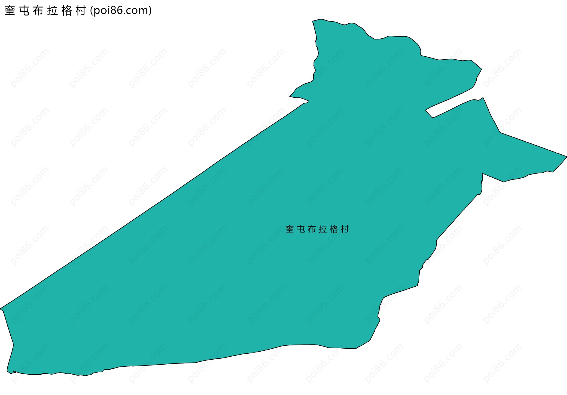 奎 屯 布 拉 格 村边界地图