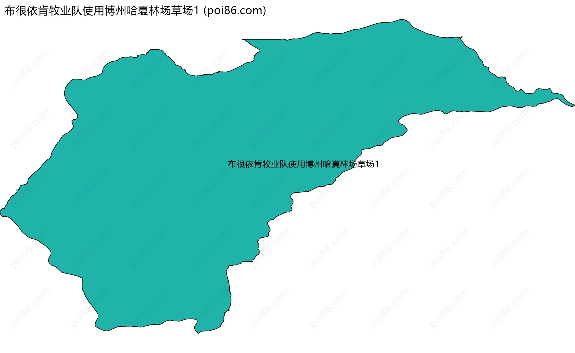 布很依肯牧业队使用博州哈夏林场草场1边界地图