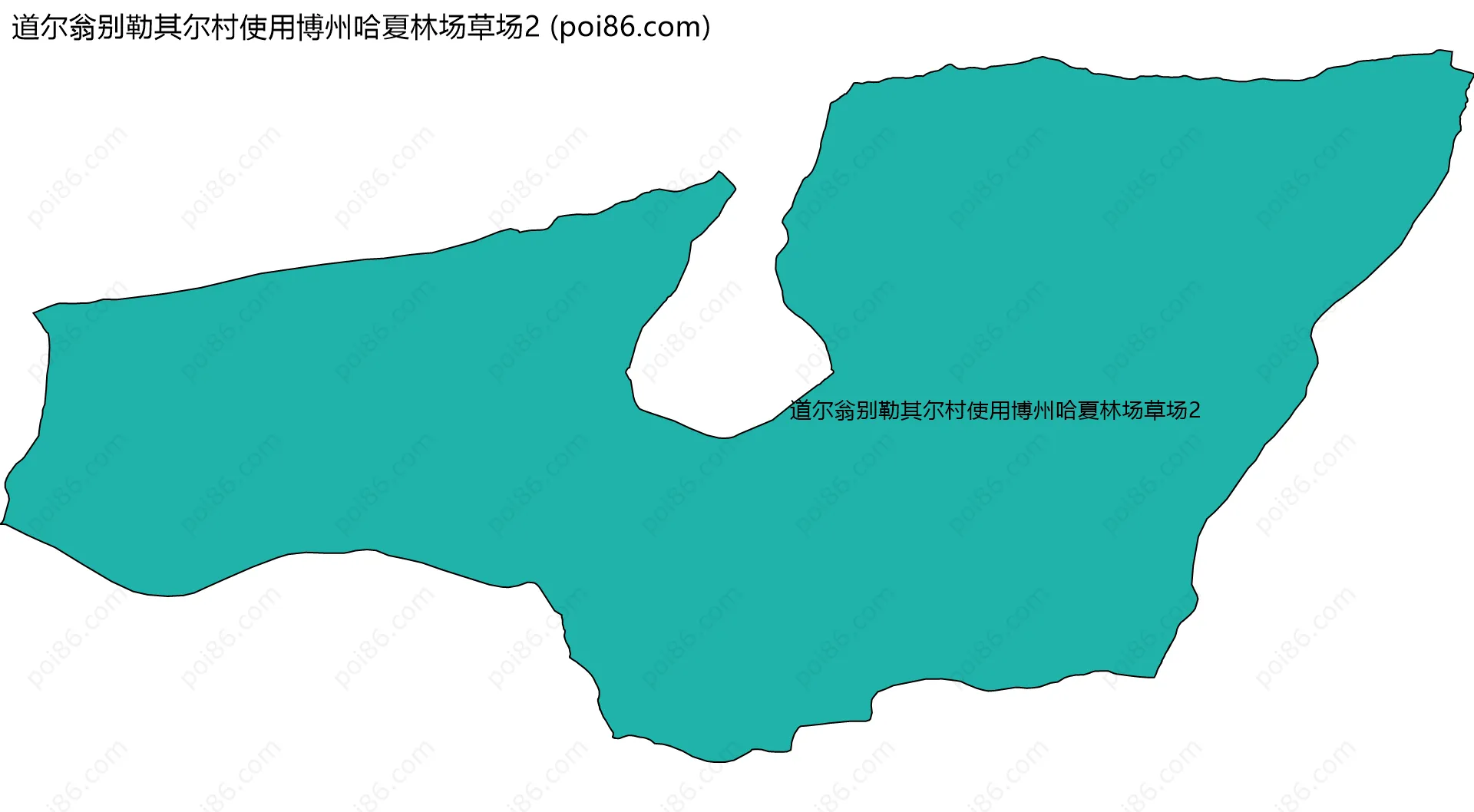 道尔翁别勒其尔村使用博州哈夏林场草场2边界地图