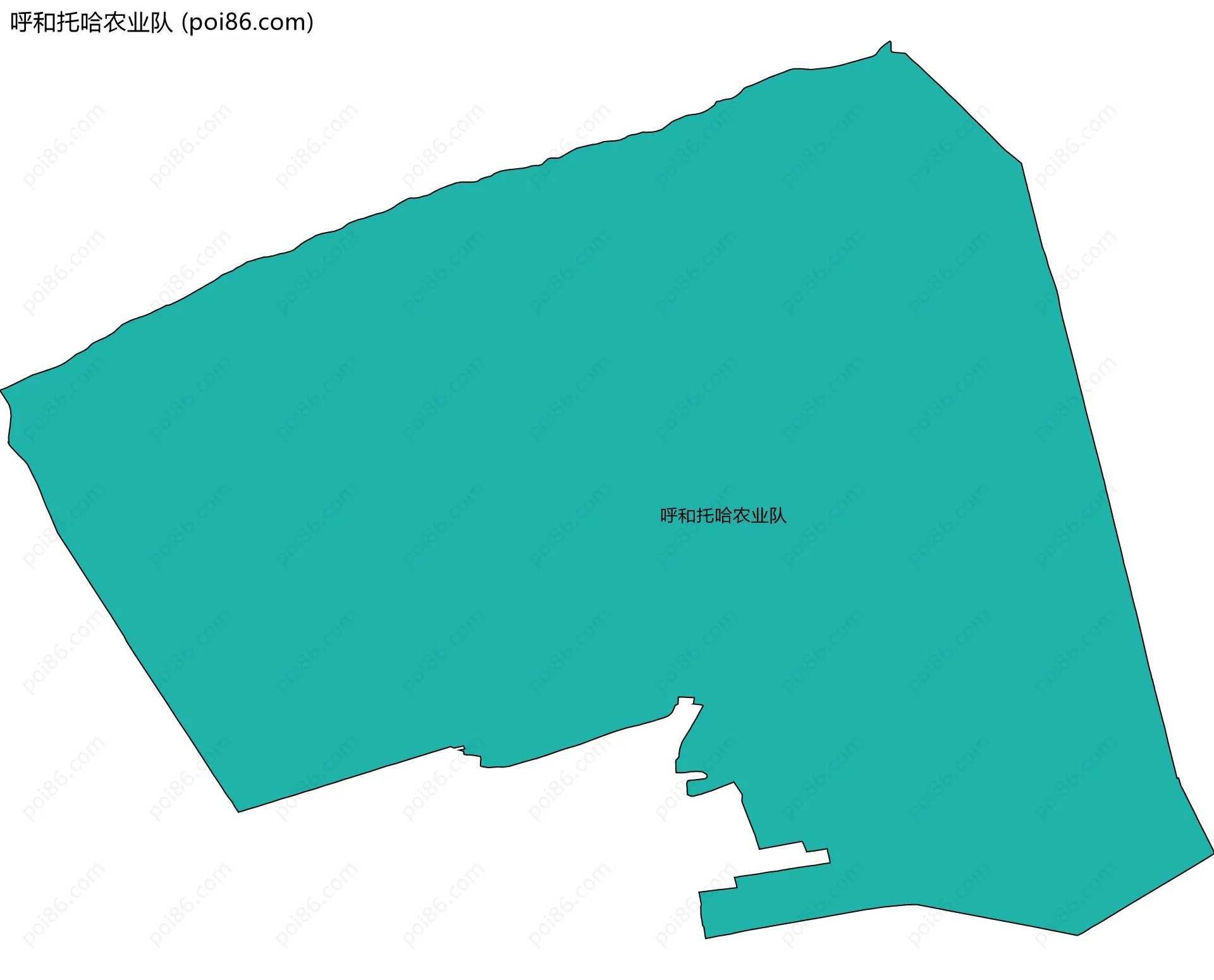 呼和托哈农业队边界地图