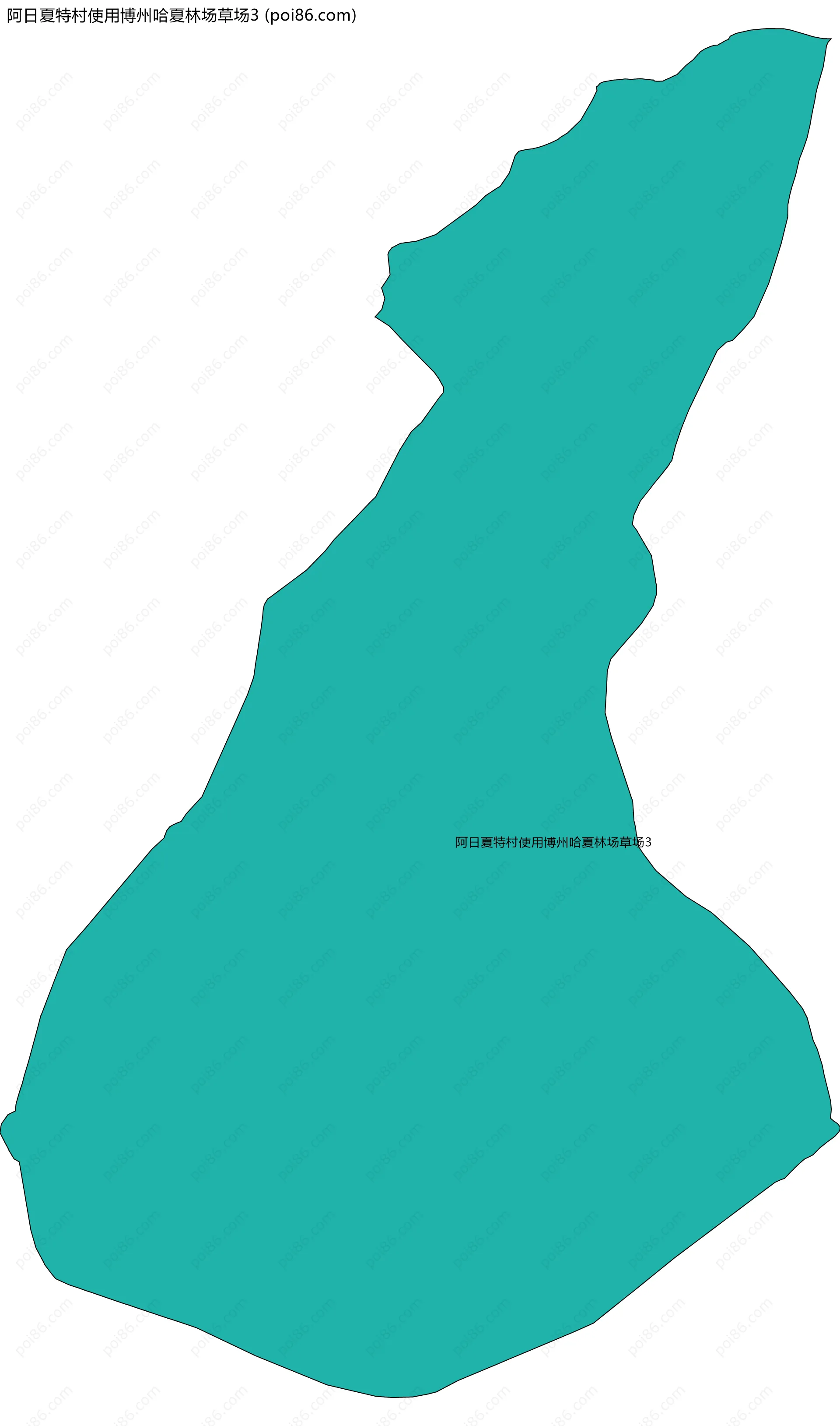 阿日夏特村使用博州哈夏林场草场3边界地图