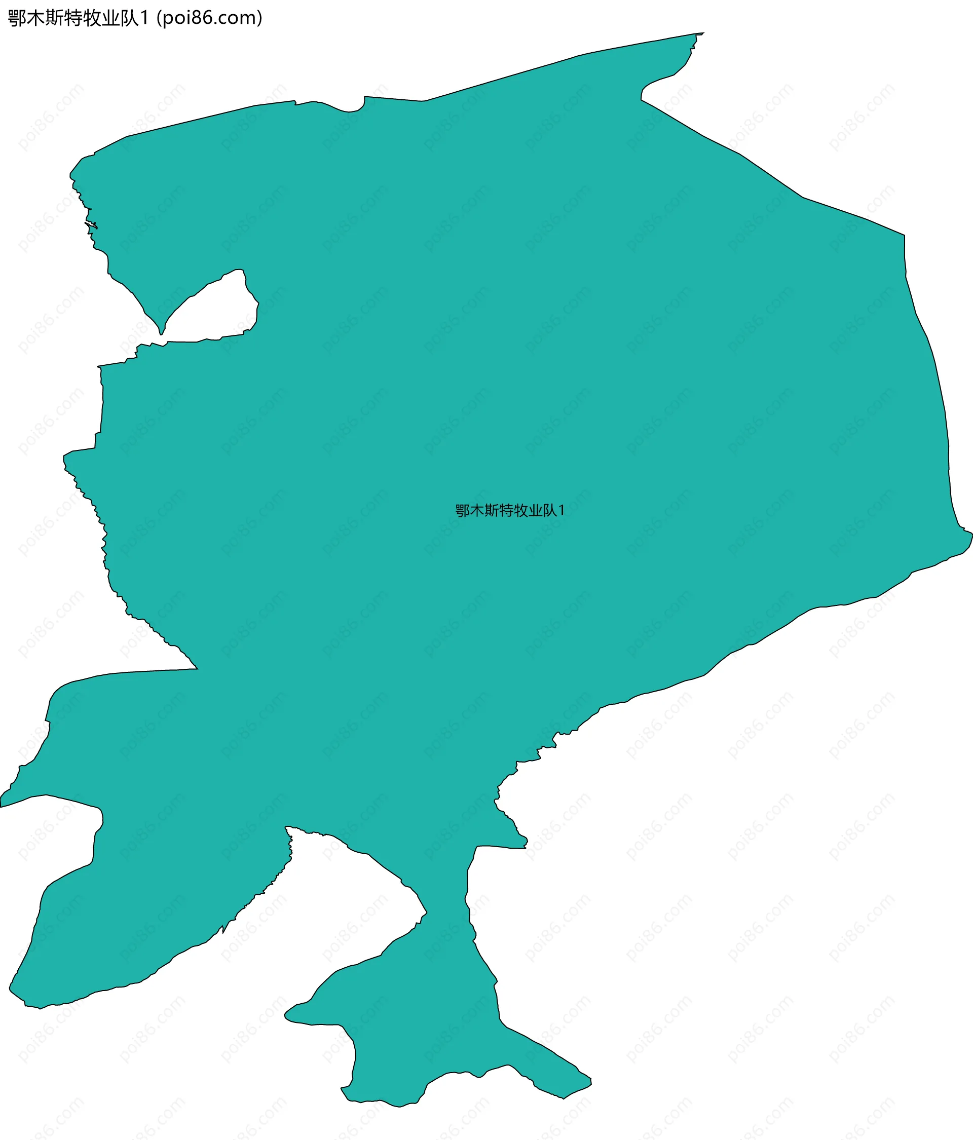 鄂木斯特牧业队1边界地图