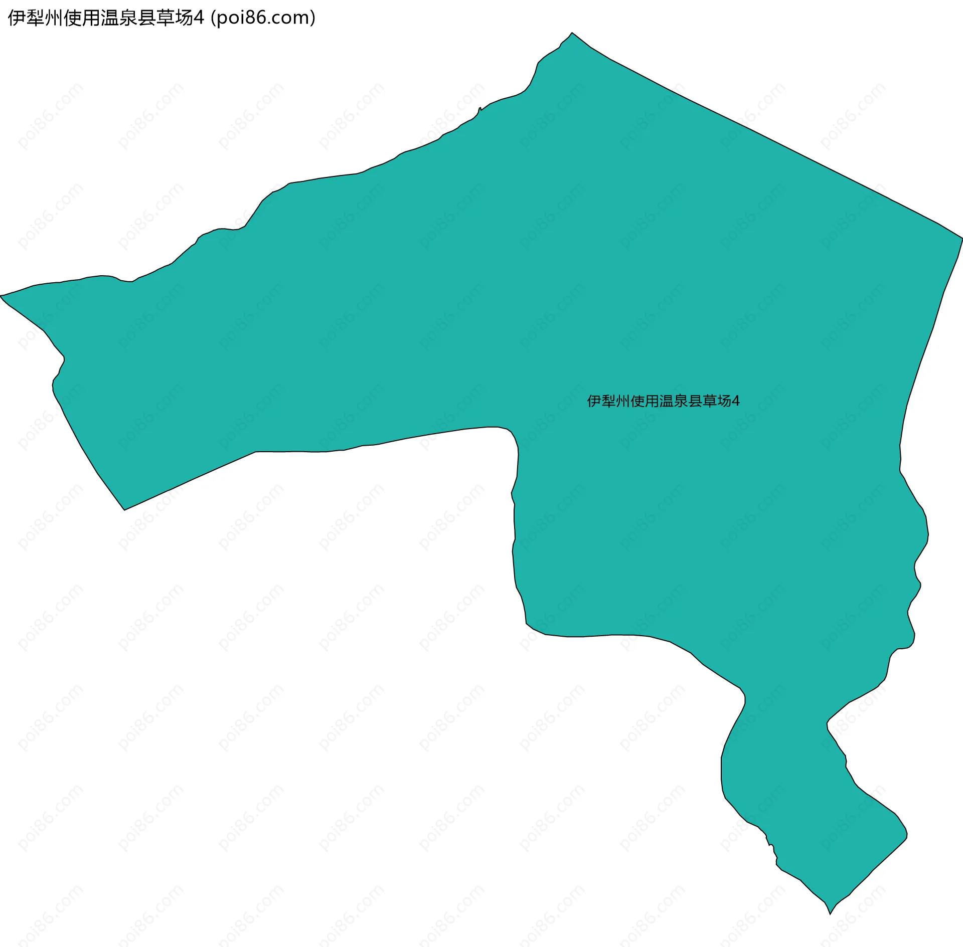 伊犁州使用温泉县草场4边界地图