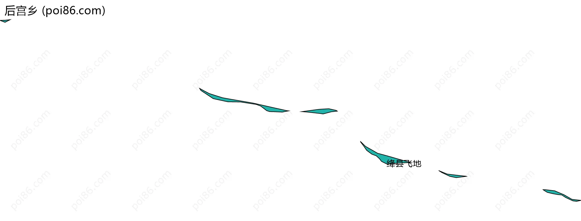 后宫乡边界地图(五级行政区划)