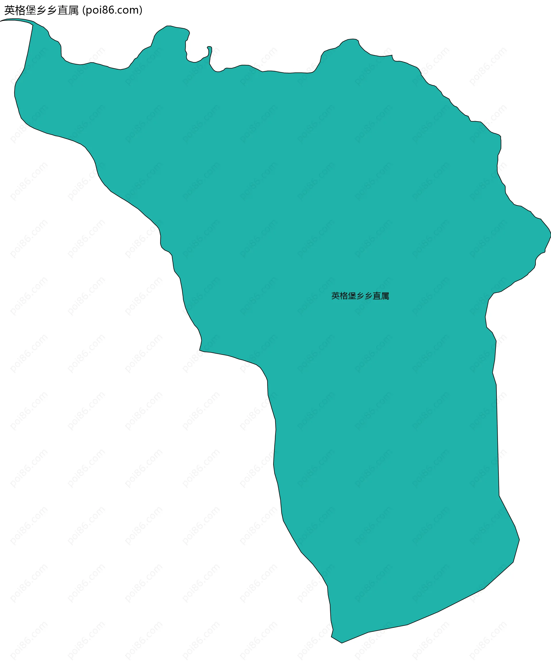 英格堡乡乡直属边界地图