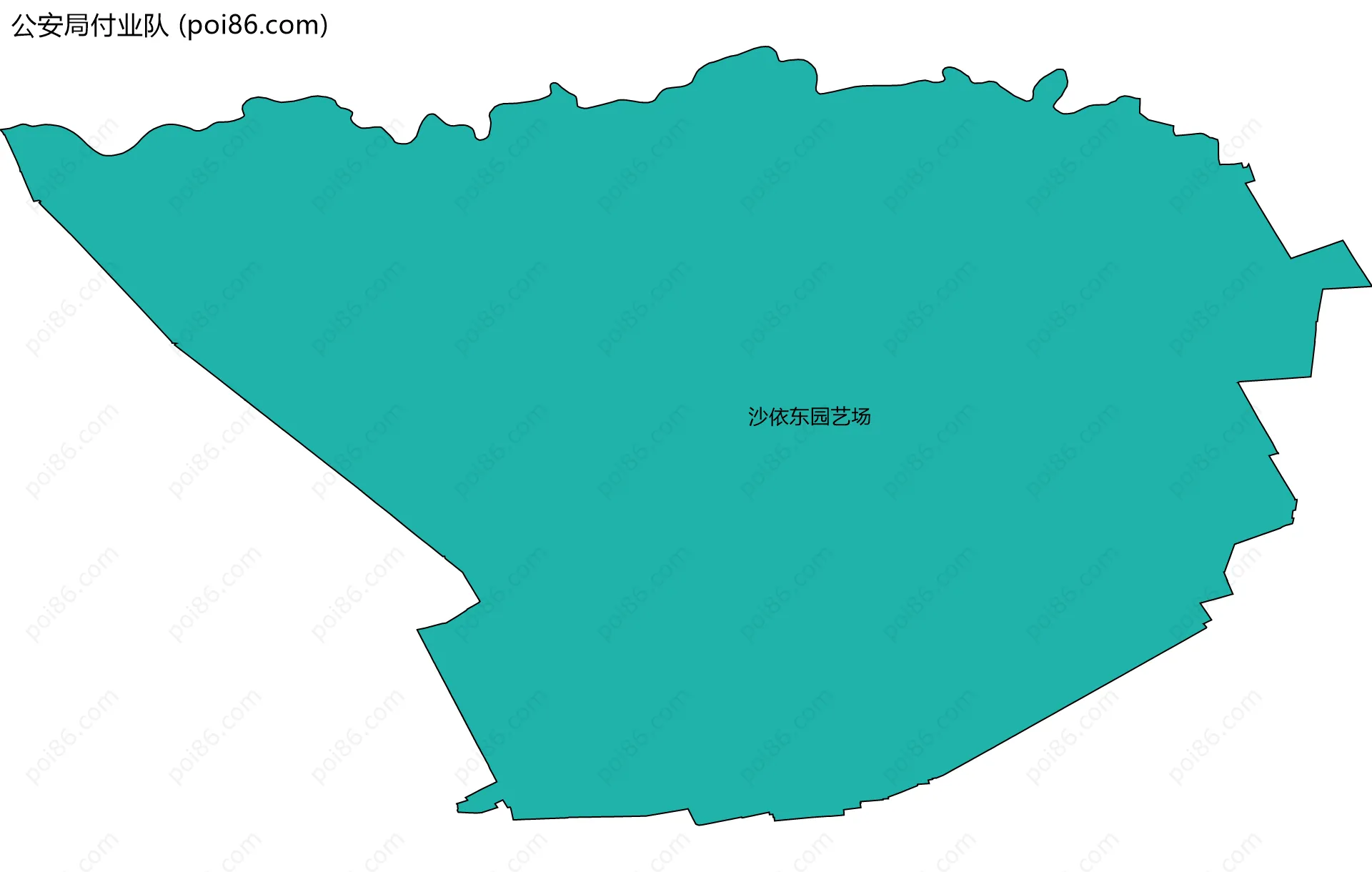 公安局付业队边界地图(五级行政区划)