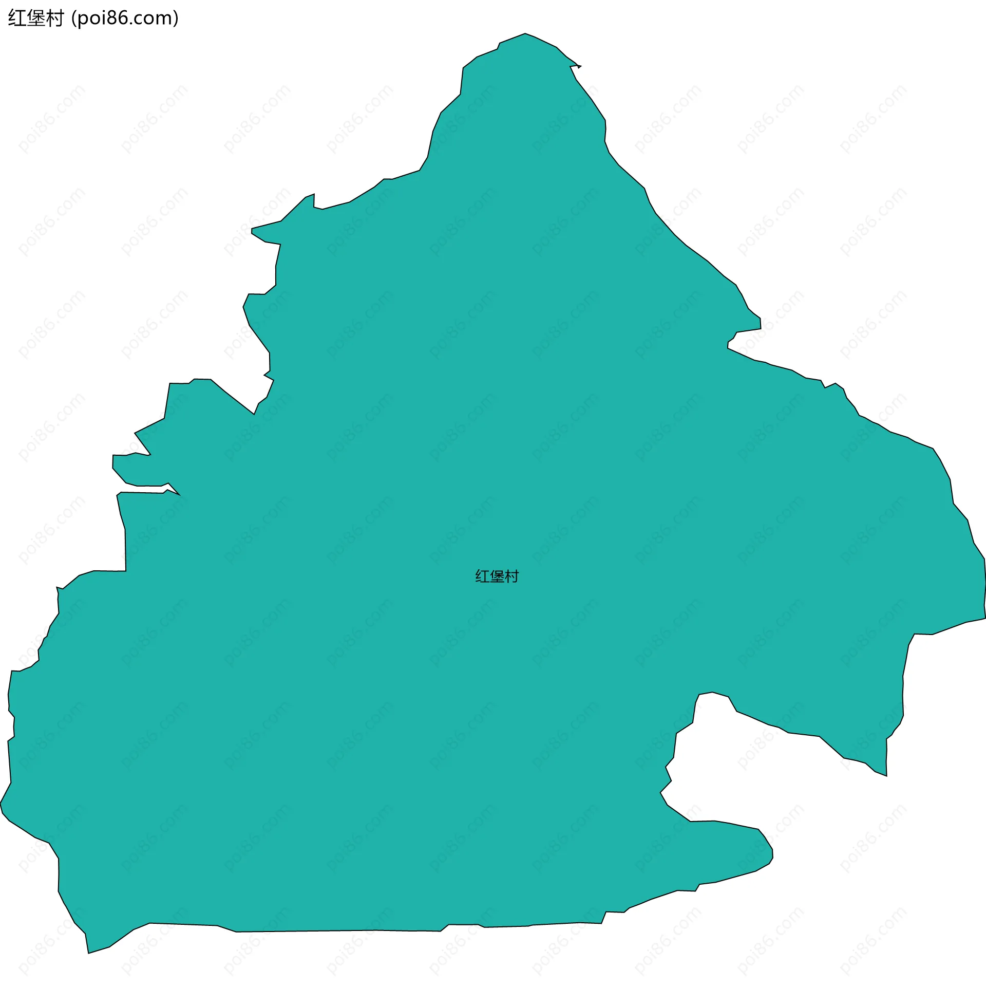 红堡村边界地图