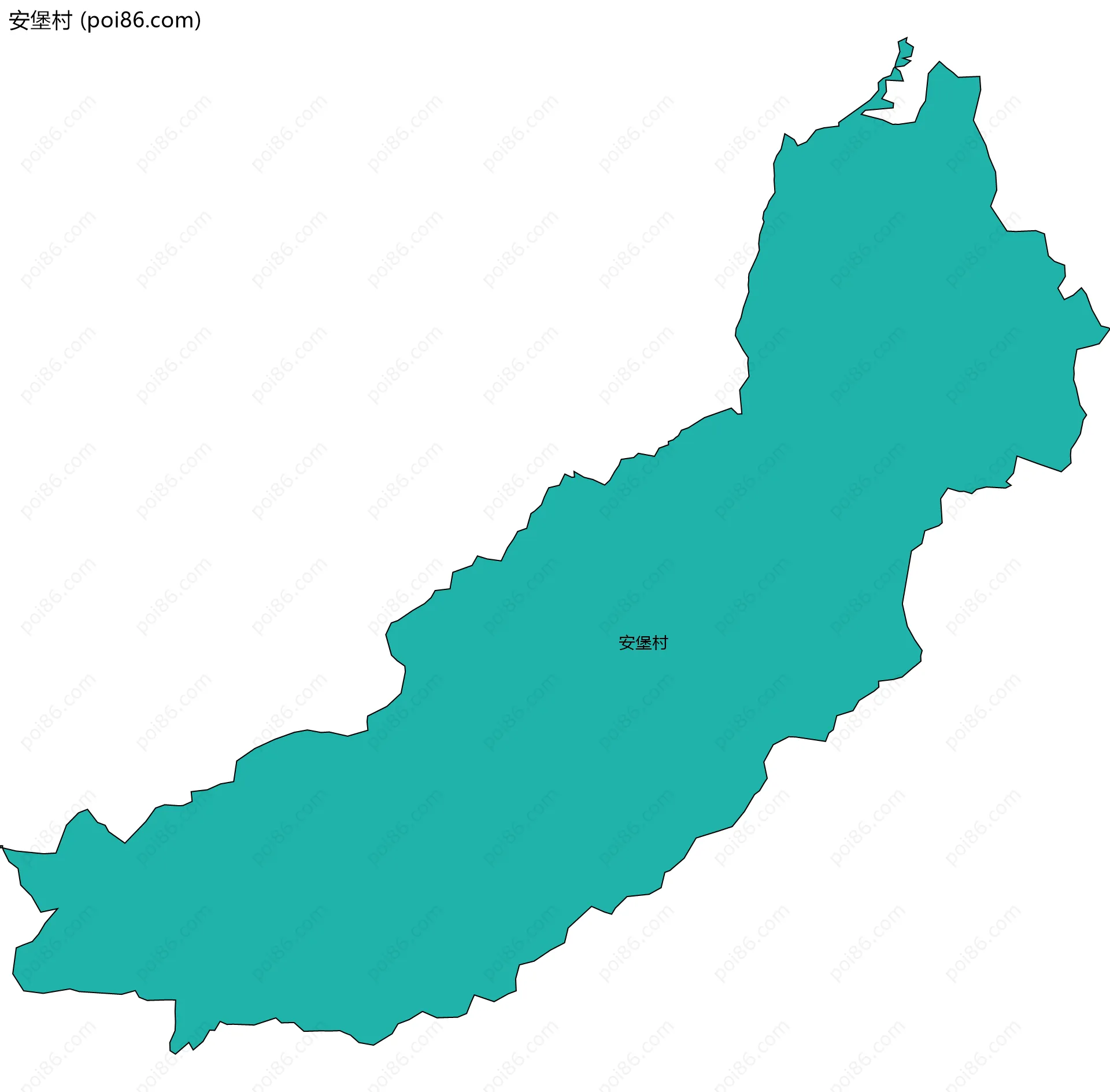 安堡村边界地图