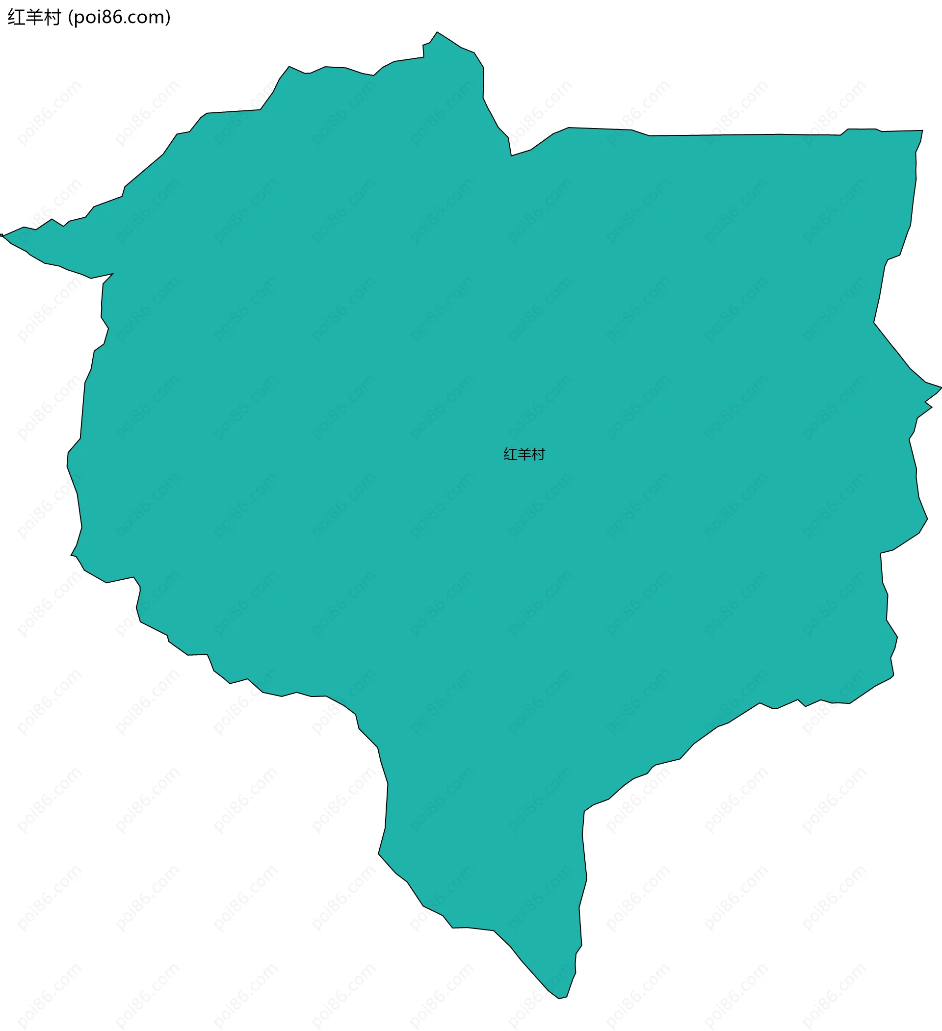 红羊村边界地图