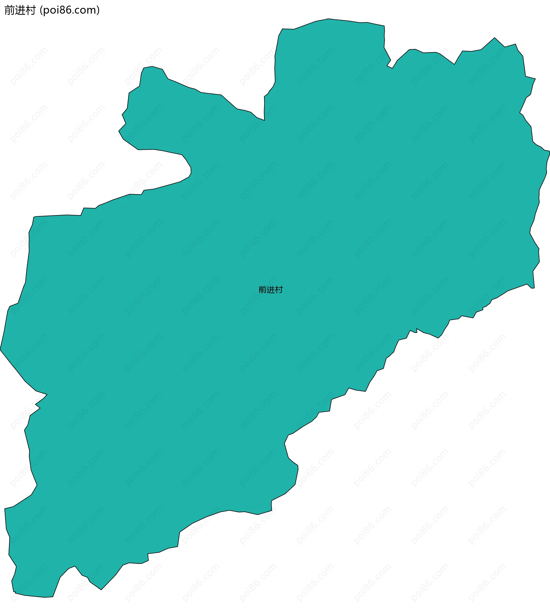 前进村边界地图