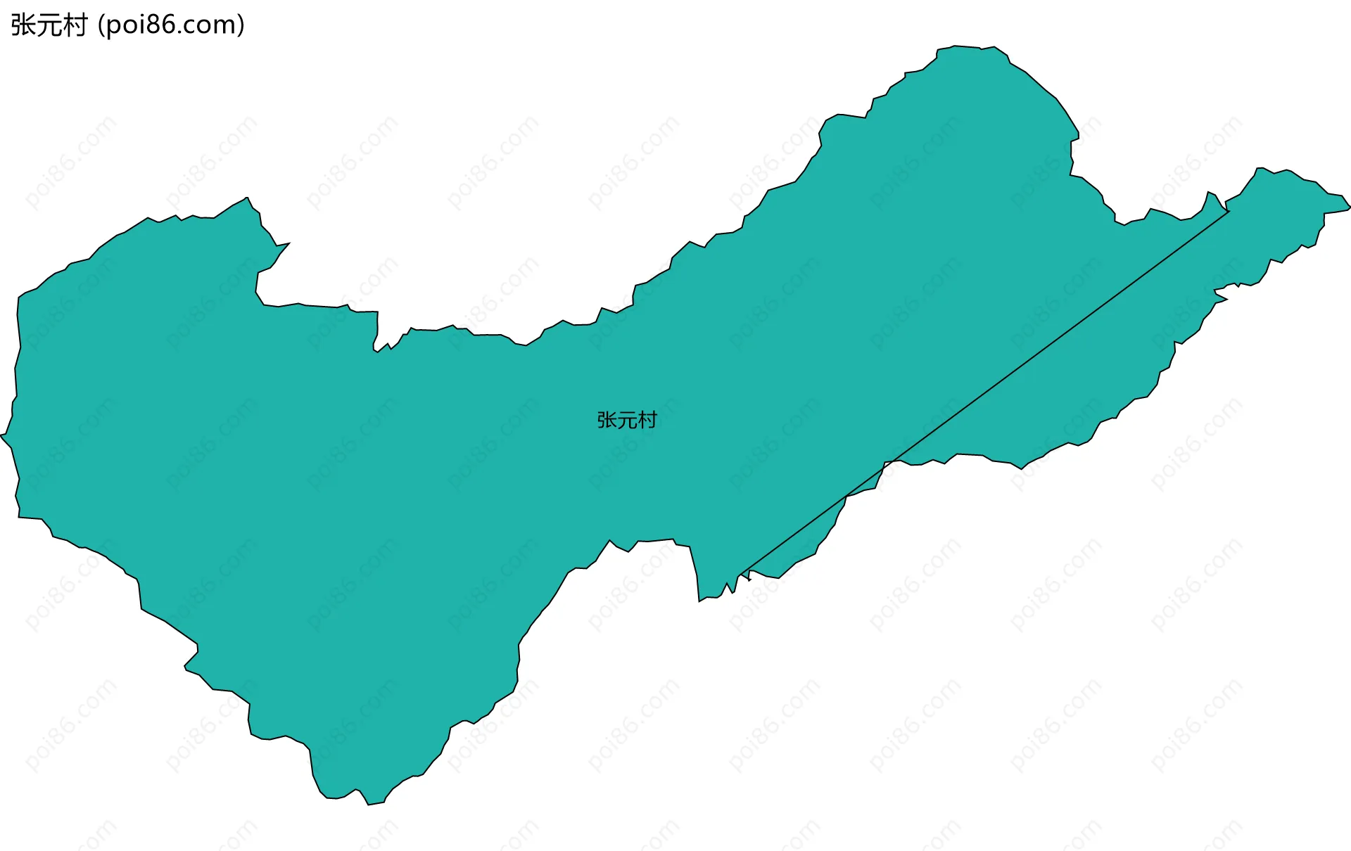 张元村边界地图