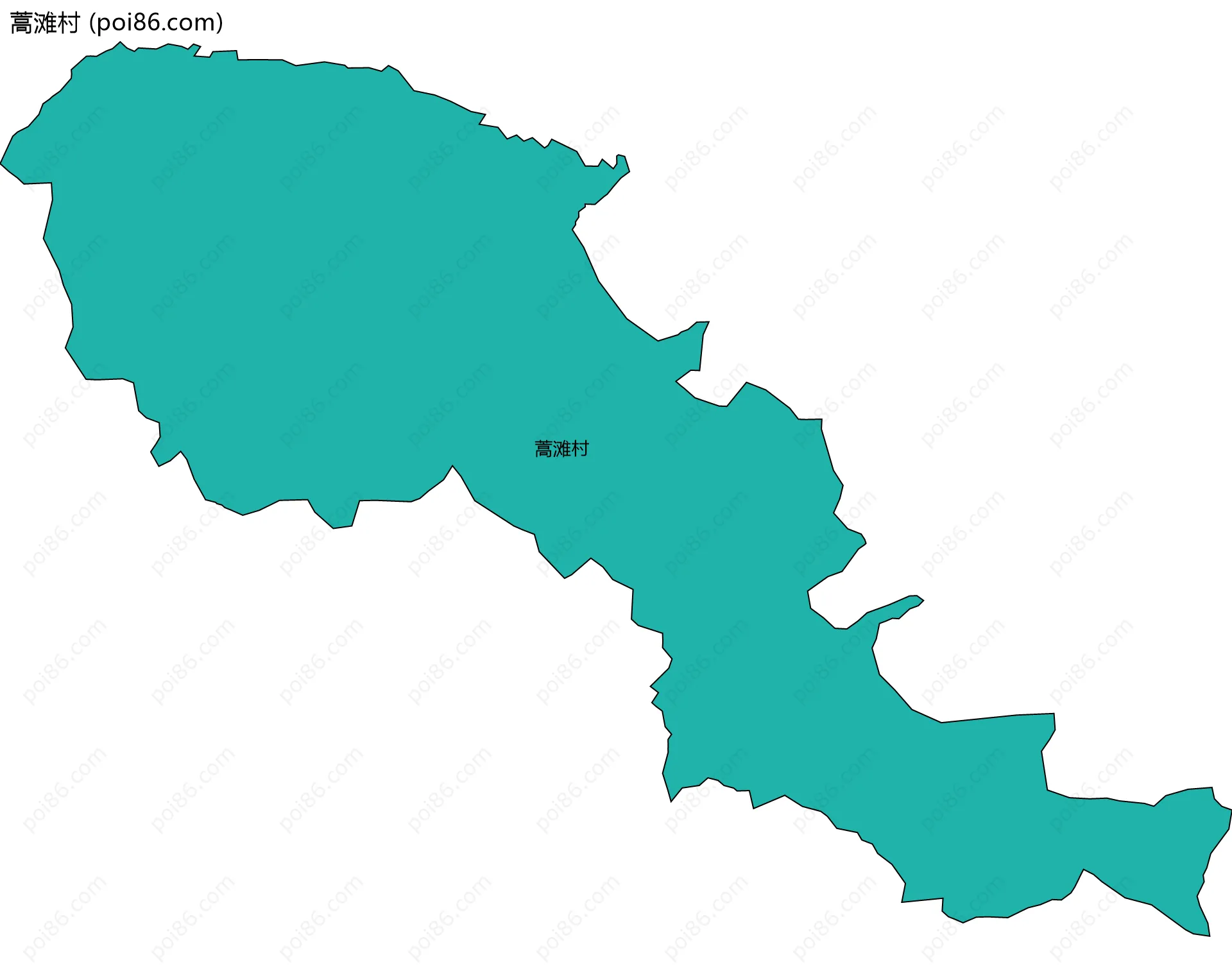 蒿滩村边界地图