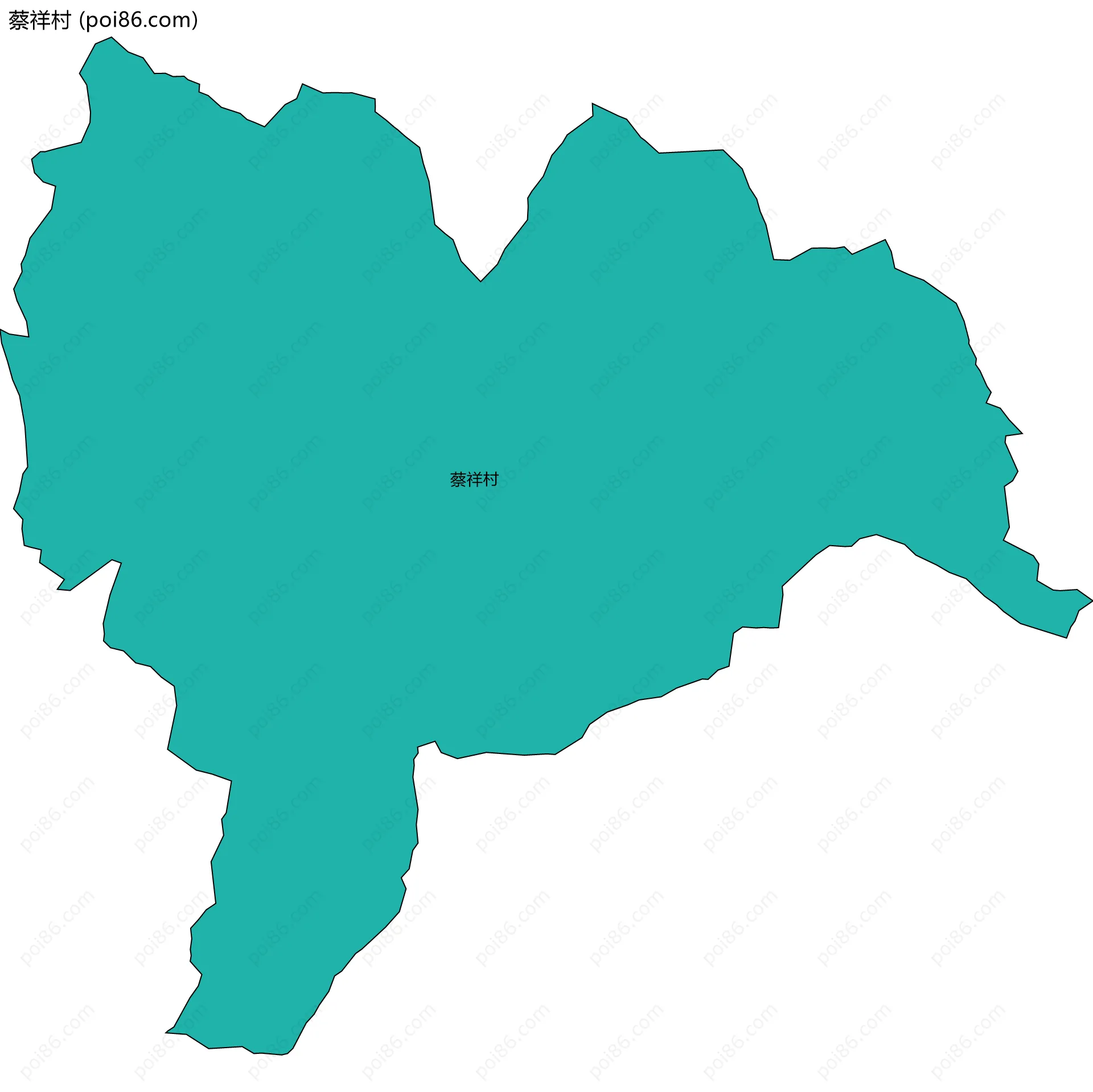 蔡祥村边界地图