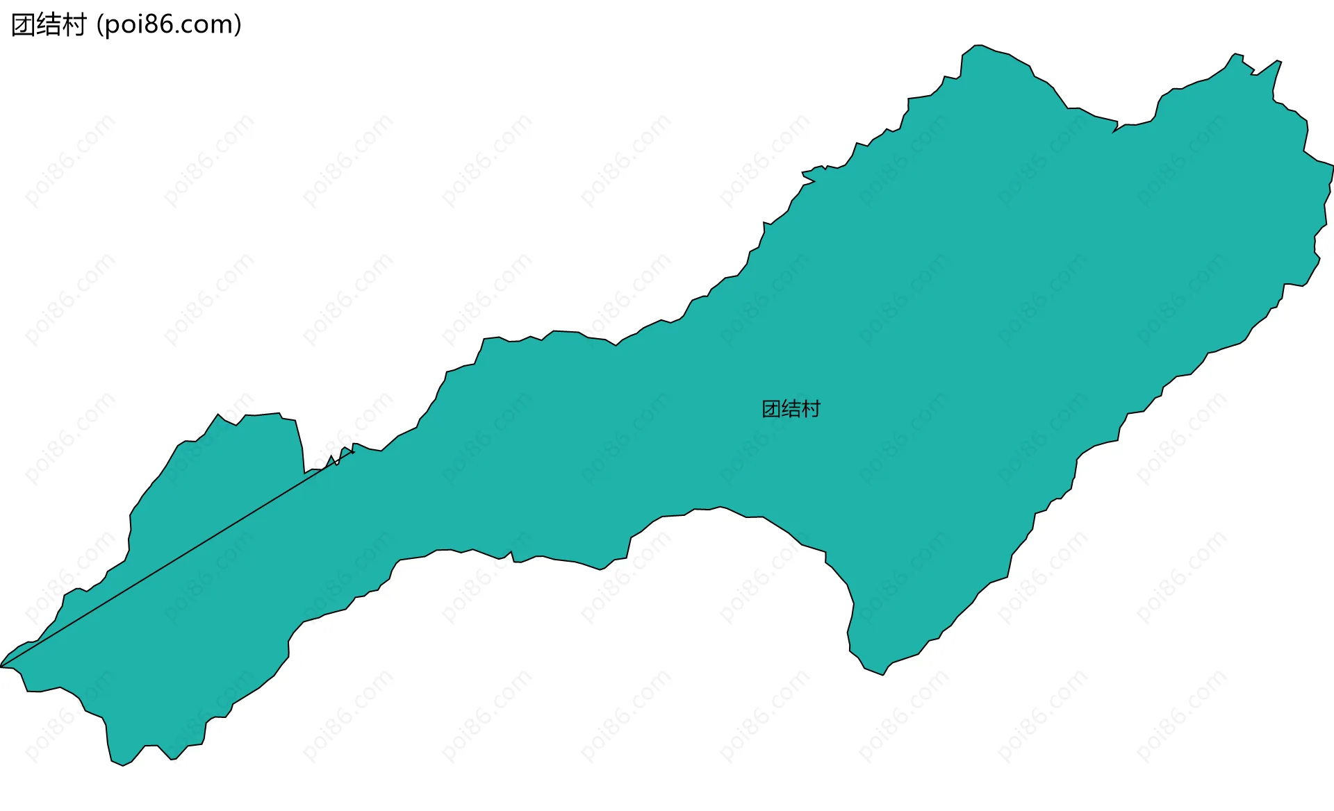 团结村边界地图