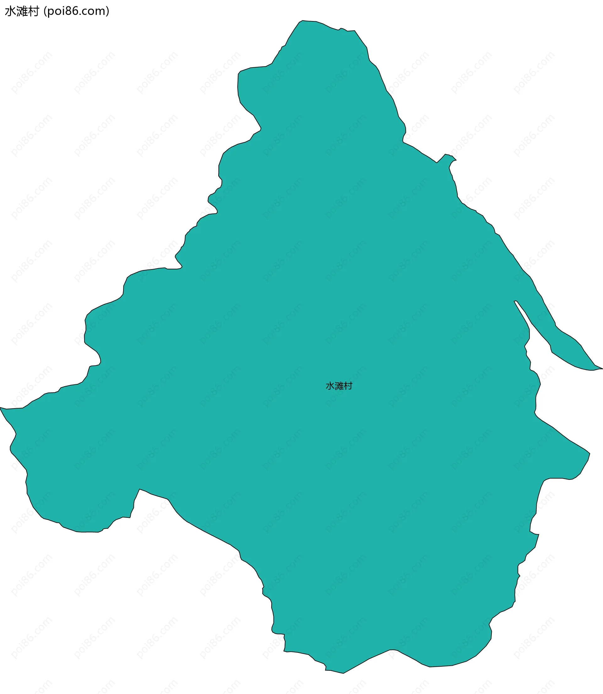 水滩村边界地图