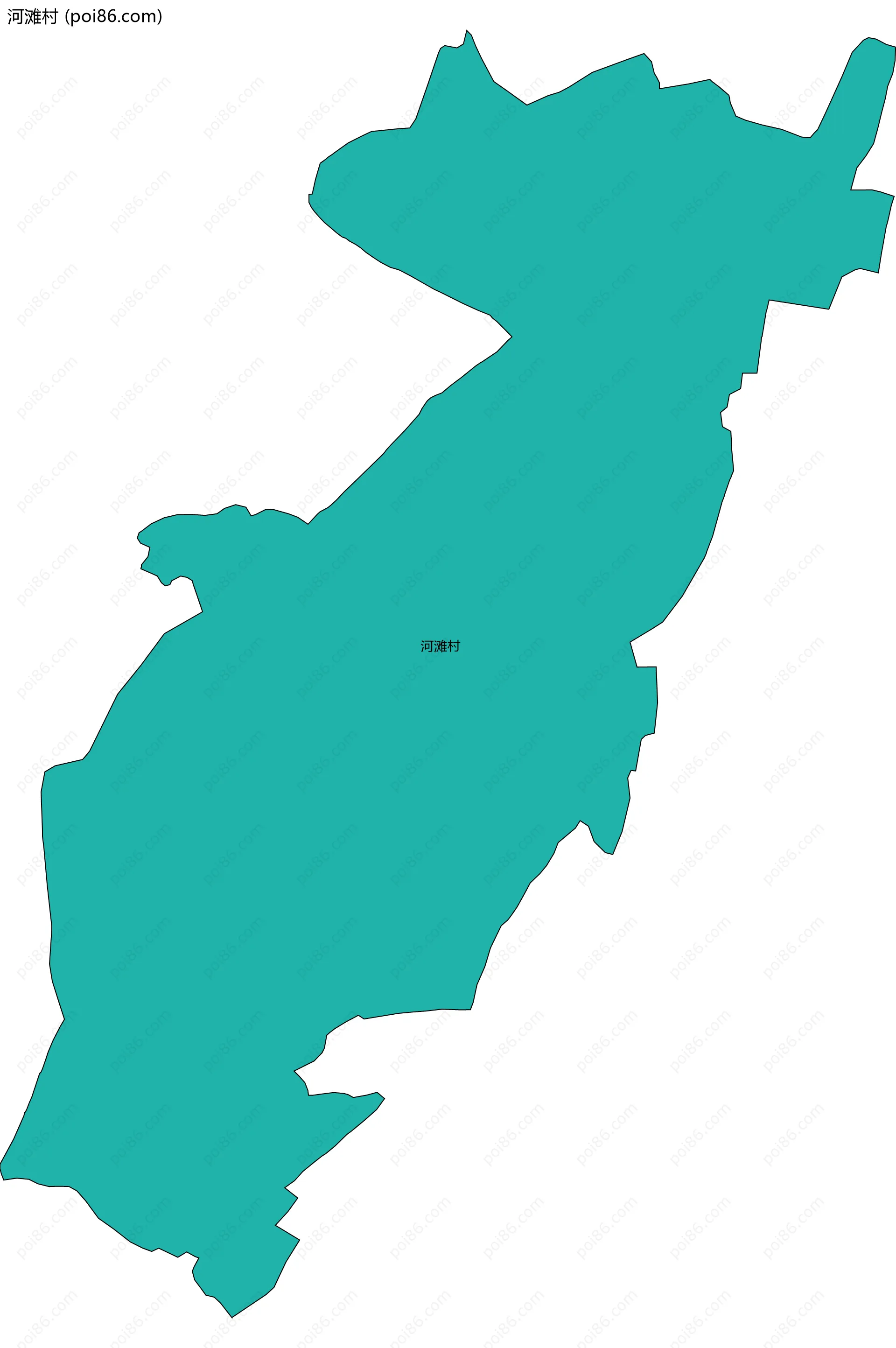 河滩村边界地图