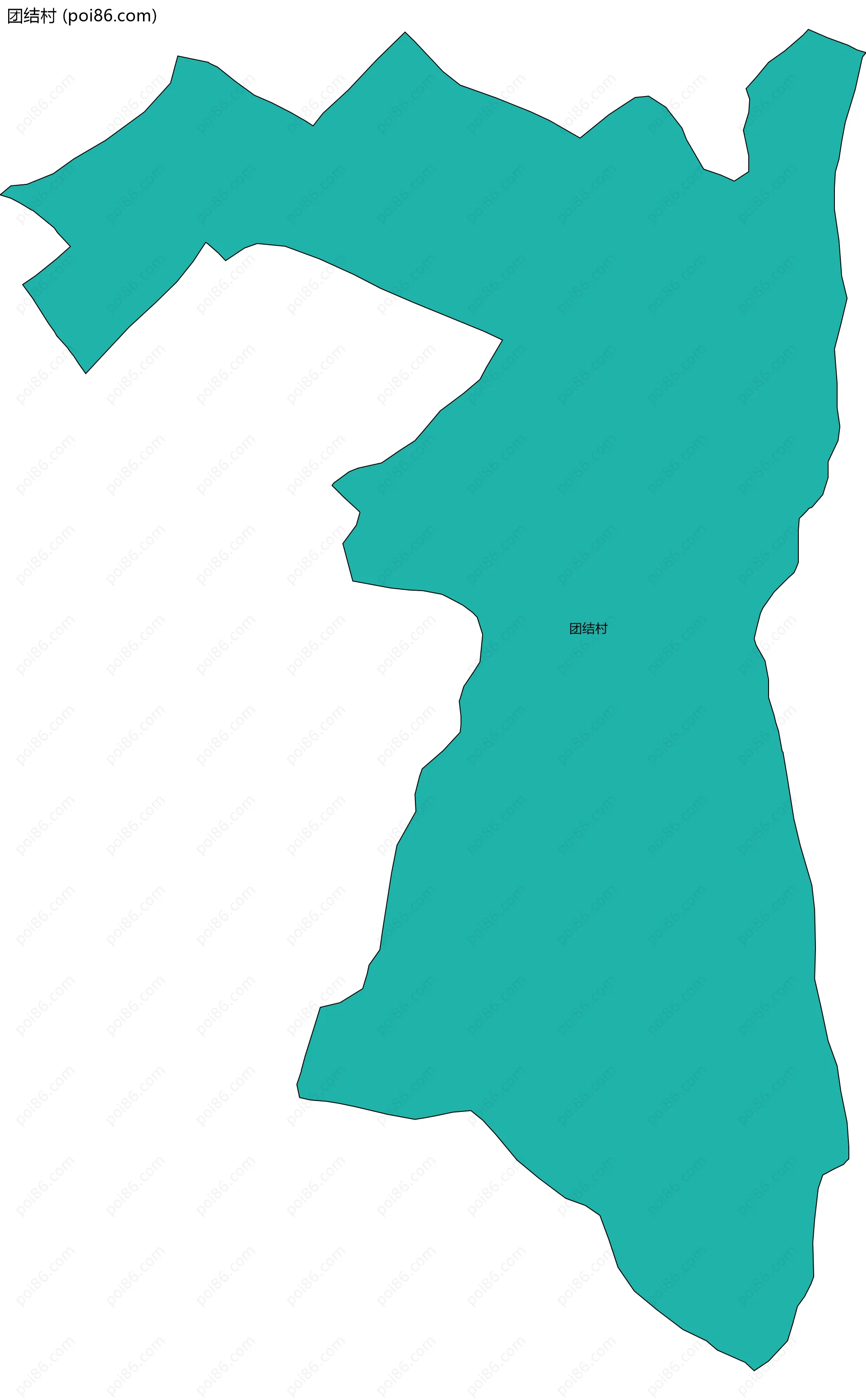 团结村边界地图