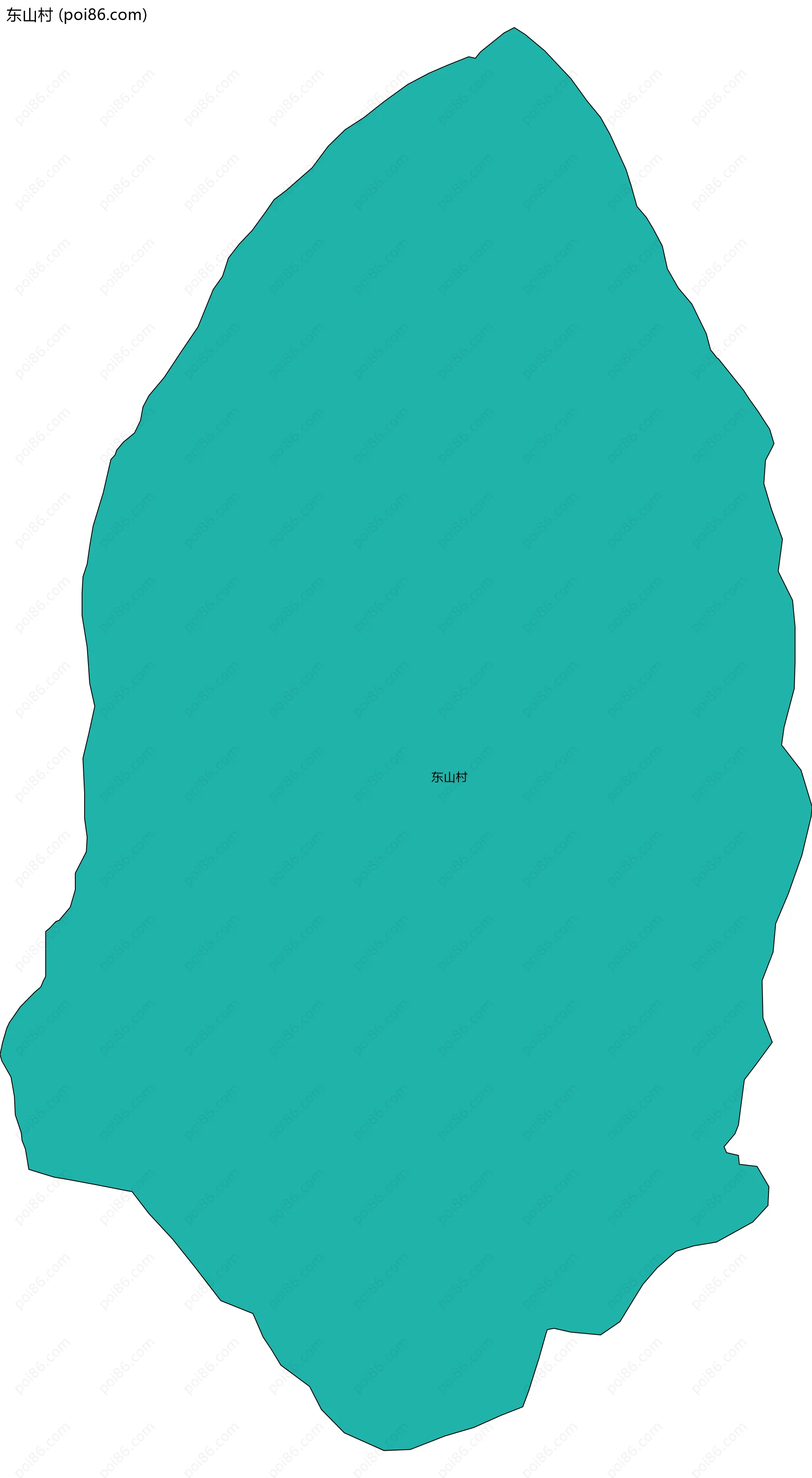 东山村边界地图