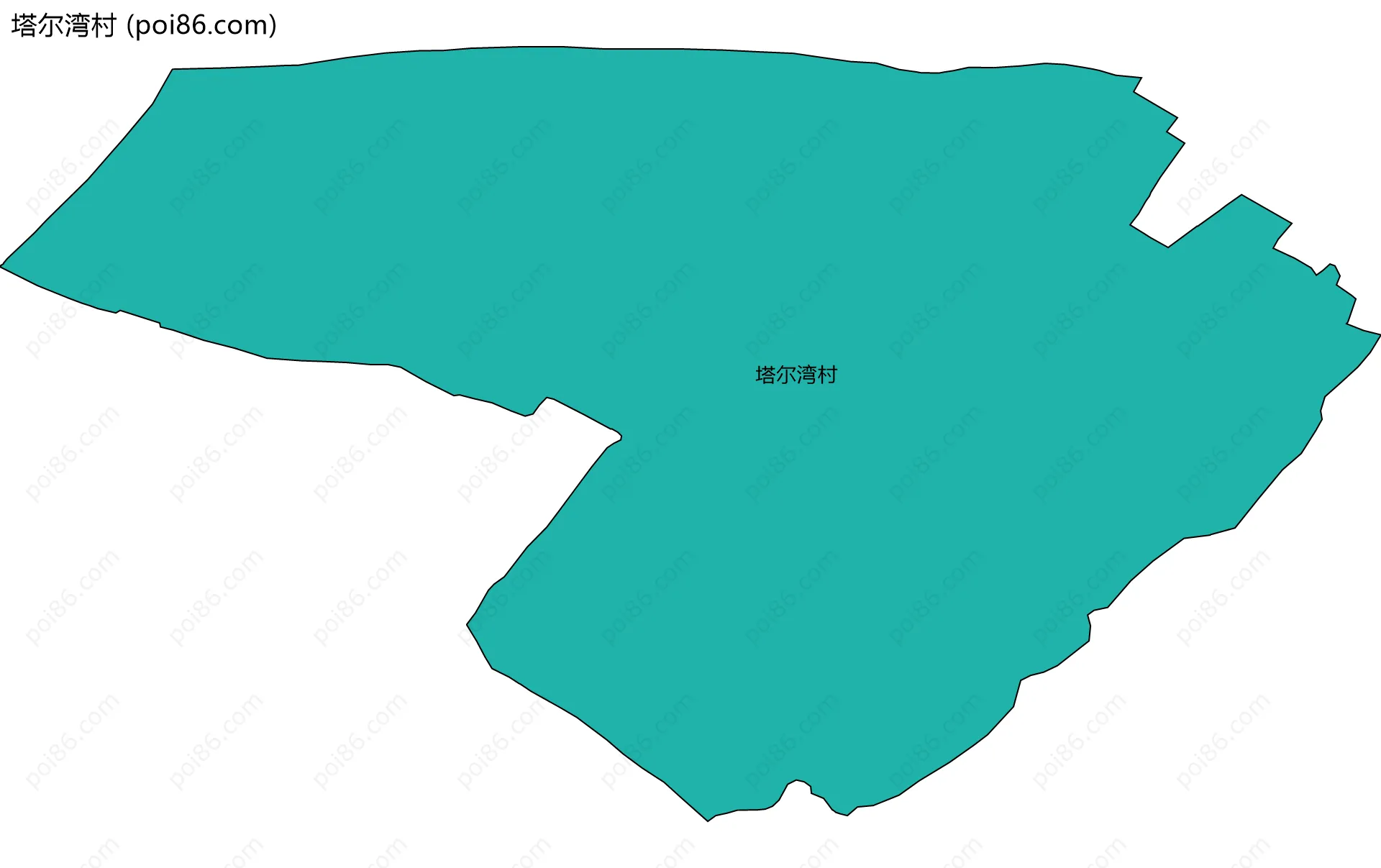 塔尔湾村边界地图