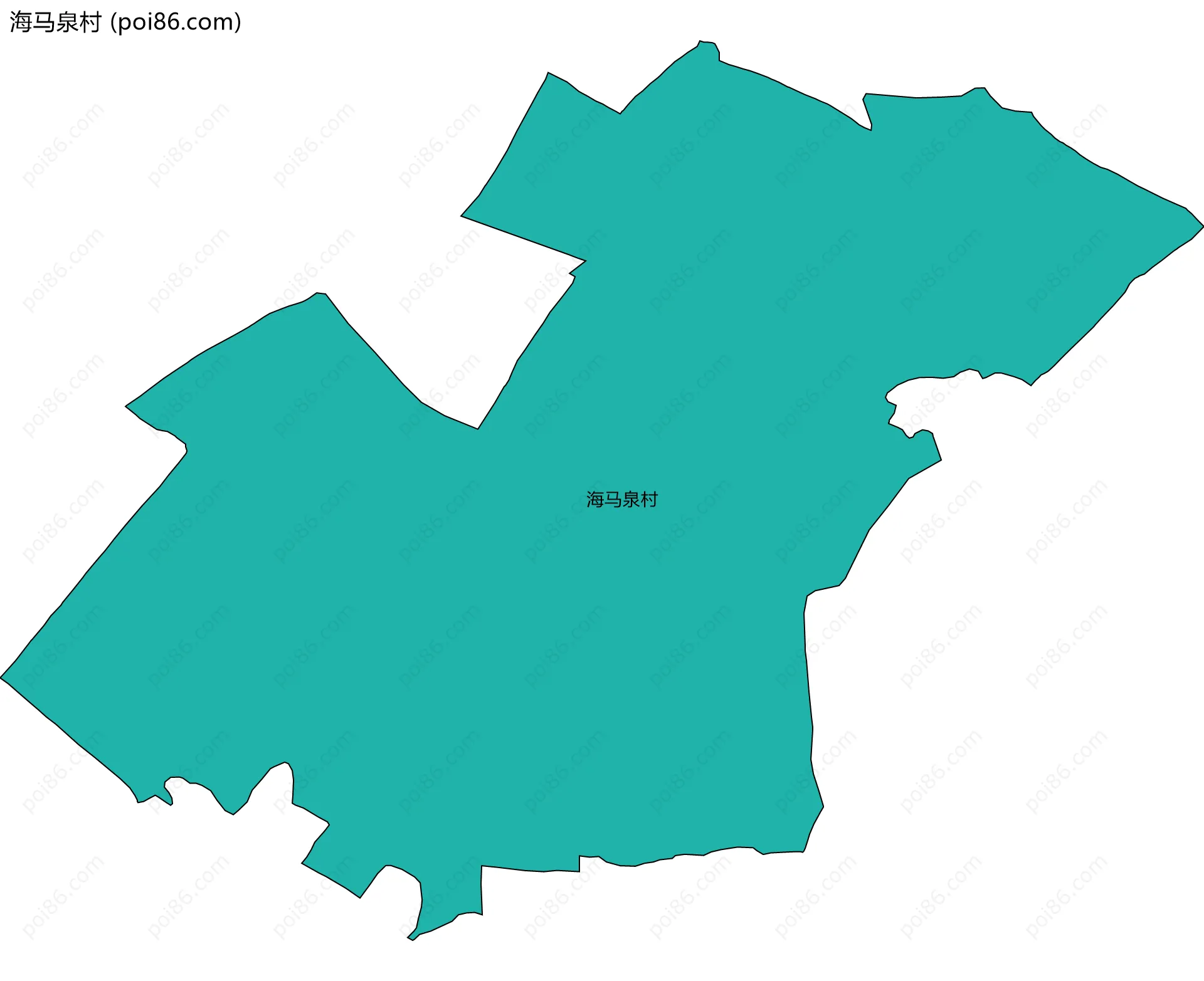 海马泉村边界地图