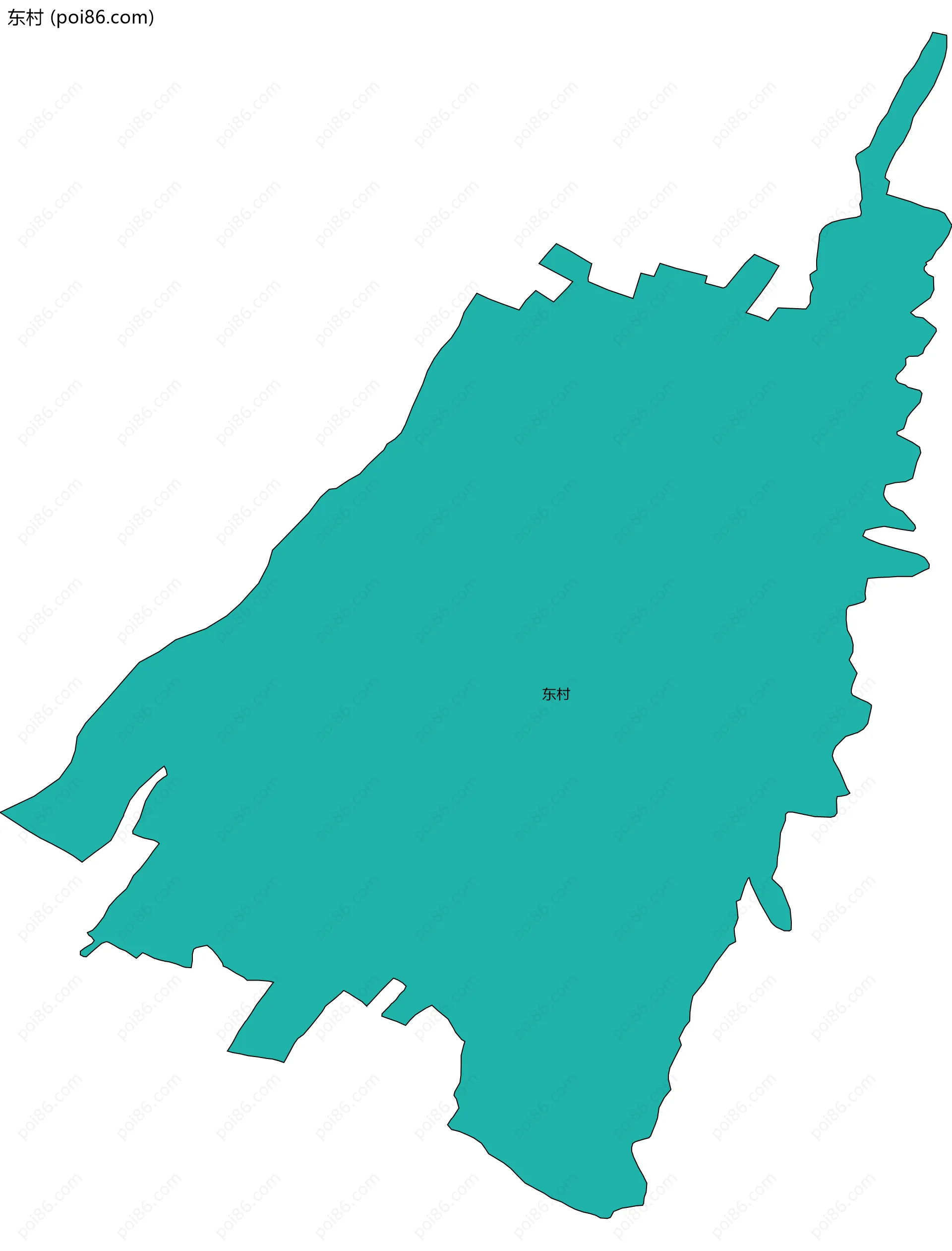 东村边界地图