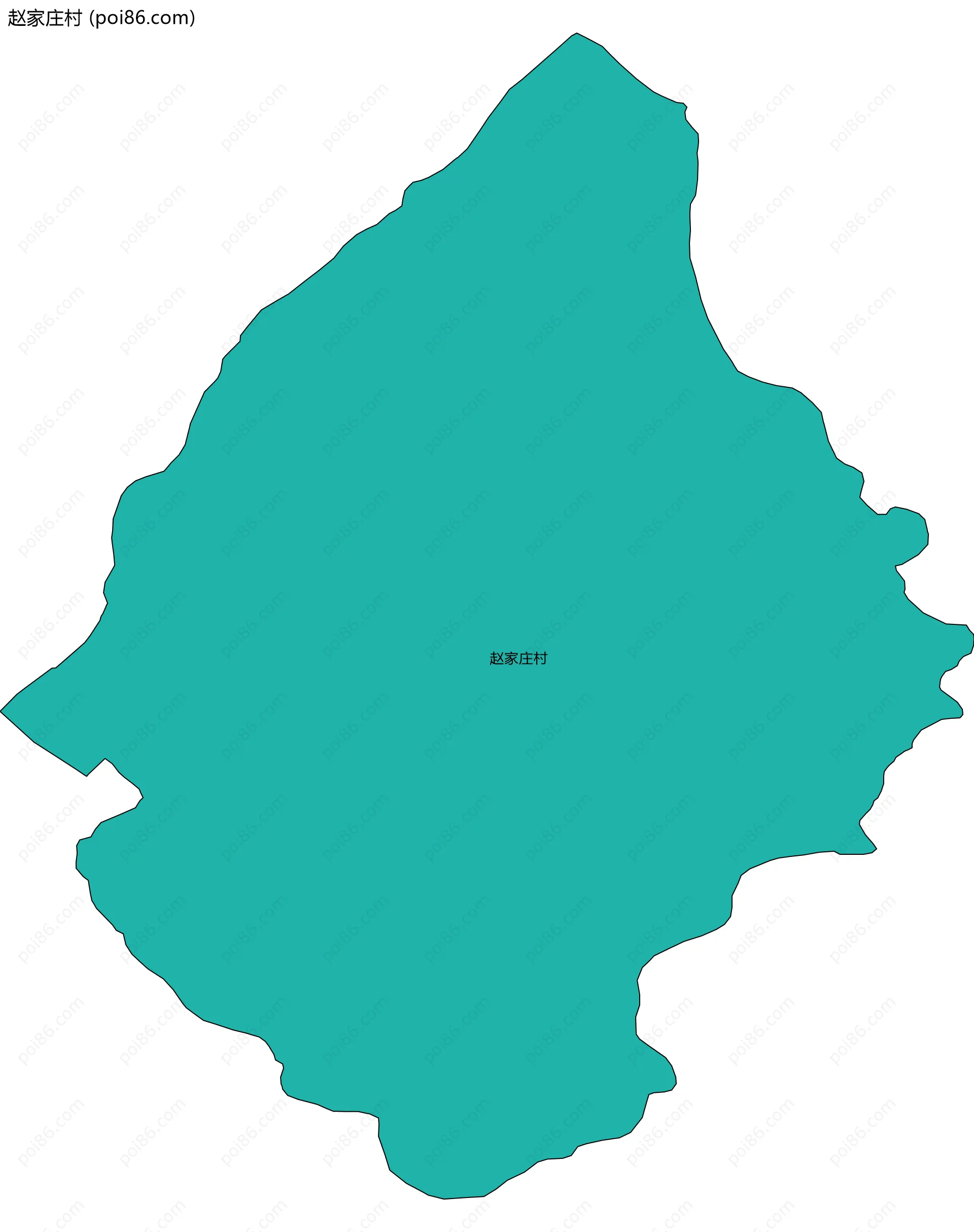 赵家庄村边界地图