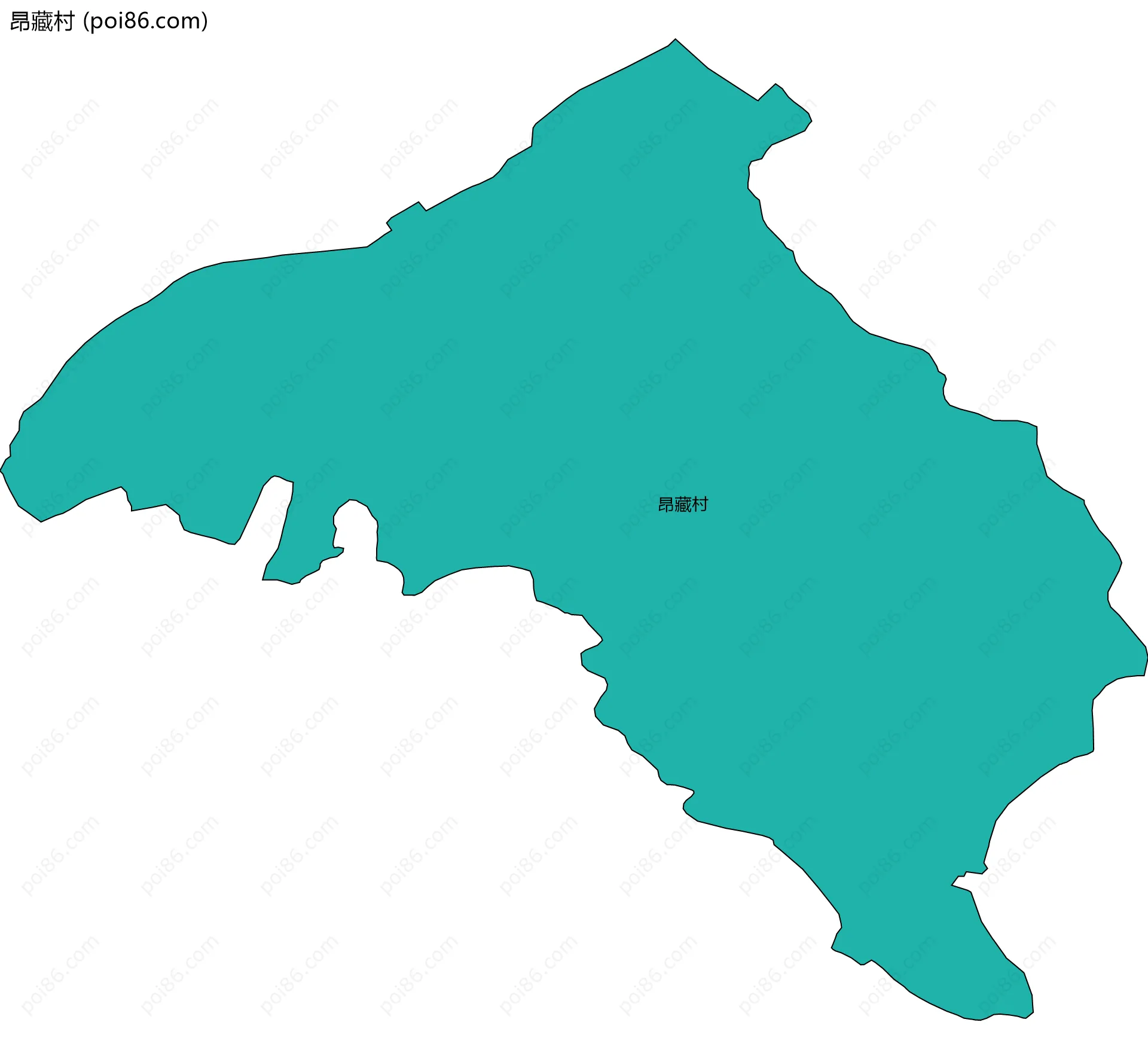 昂藏村边界地图