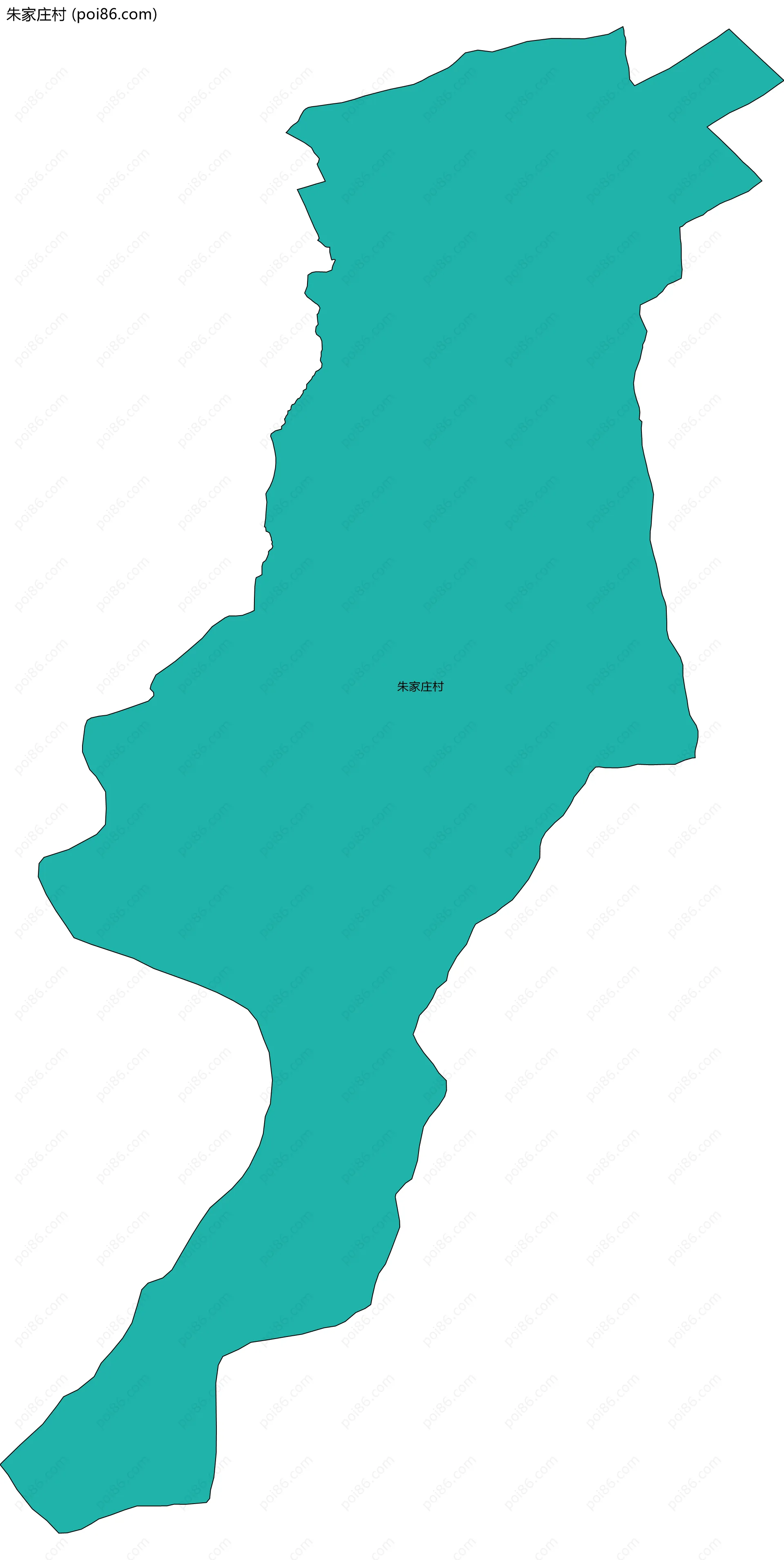 朱家庄村边界地图