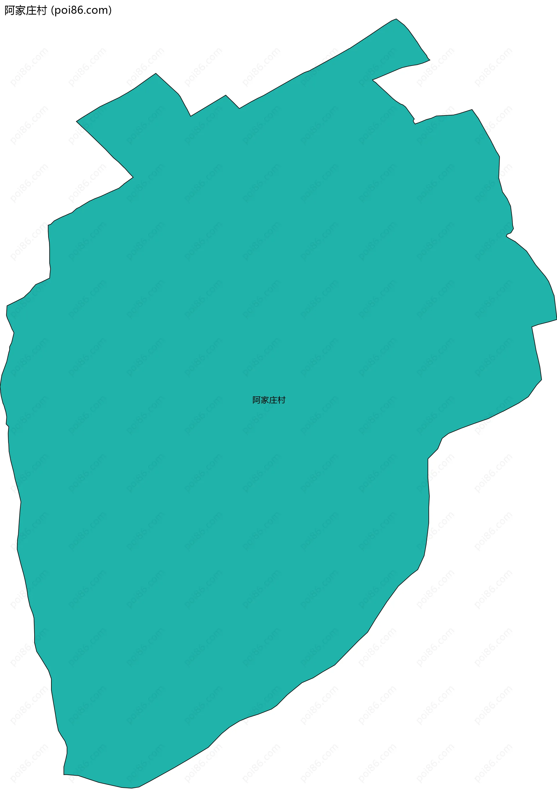 阿家庄村边界地图