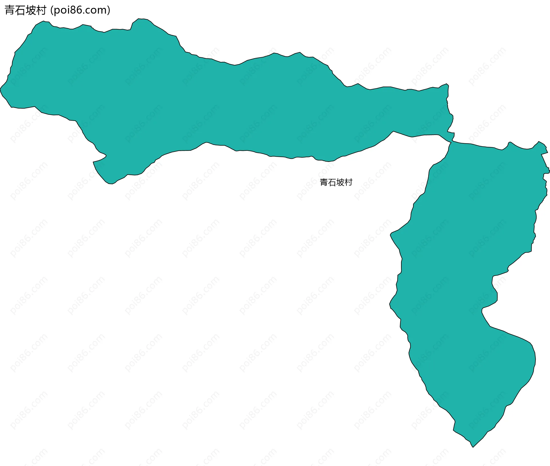 青石坡村边界地图
