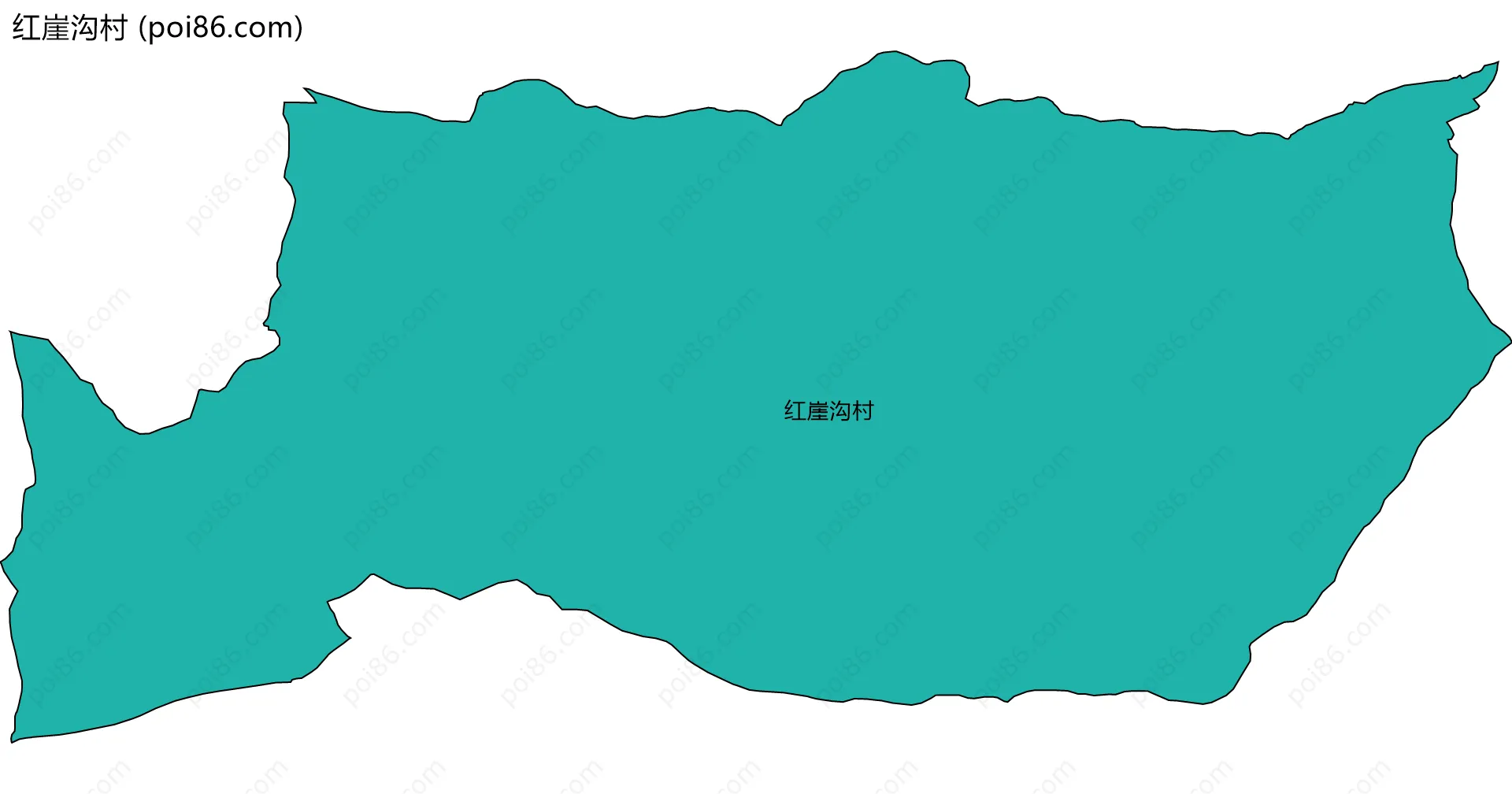 红崖沟村边界地图