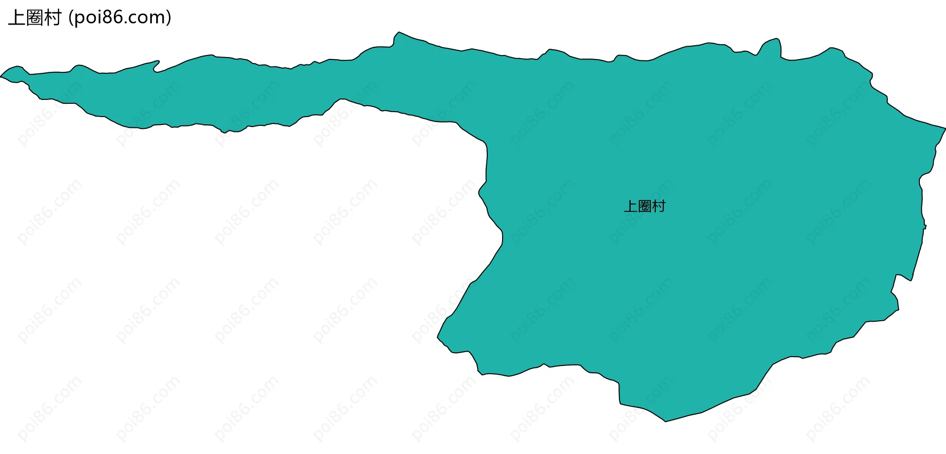 上圈村边界地图