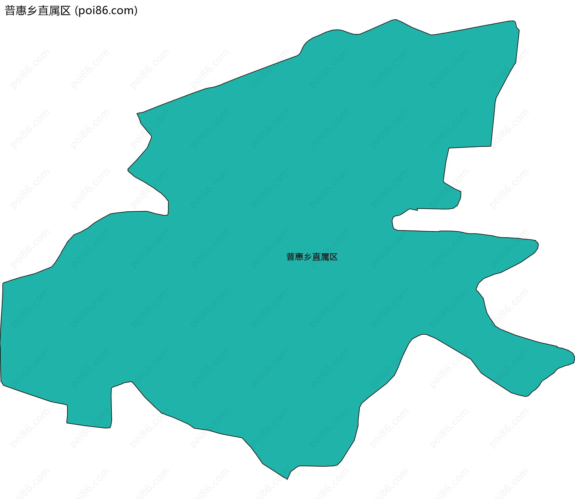 普惠乡直属区边界地图