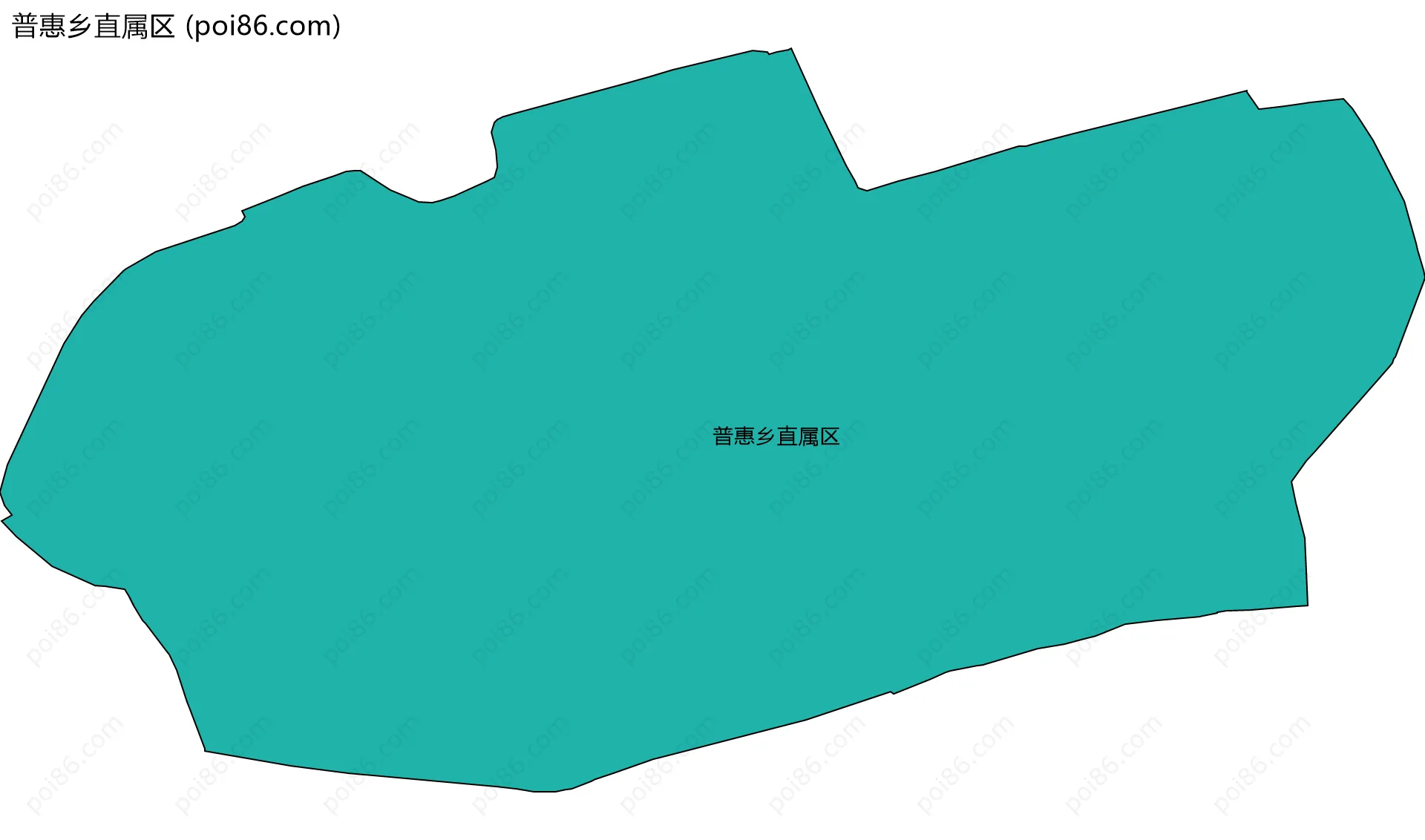普惠乡直属区边界地图