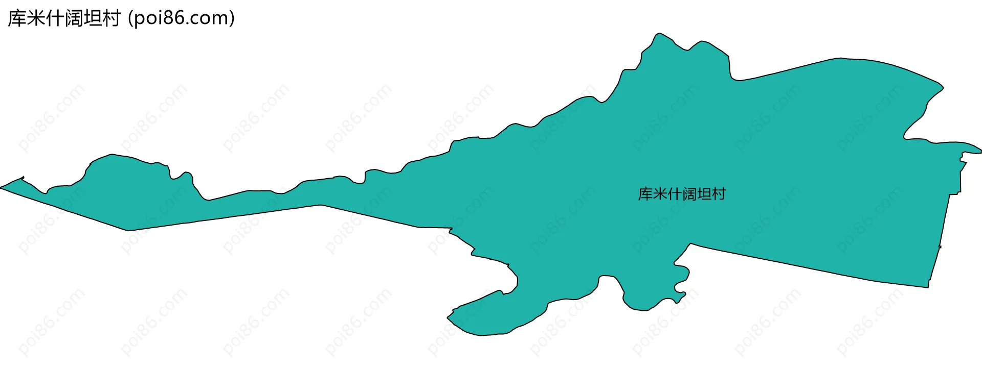 库米什阔坦村边界地图