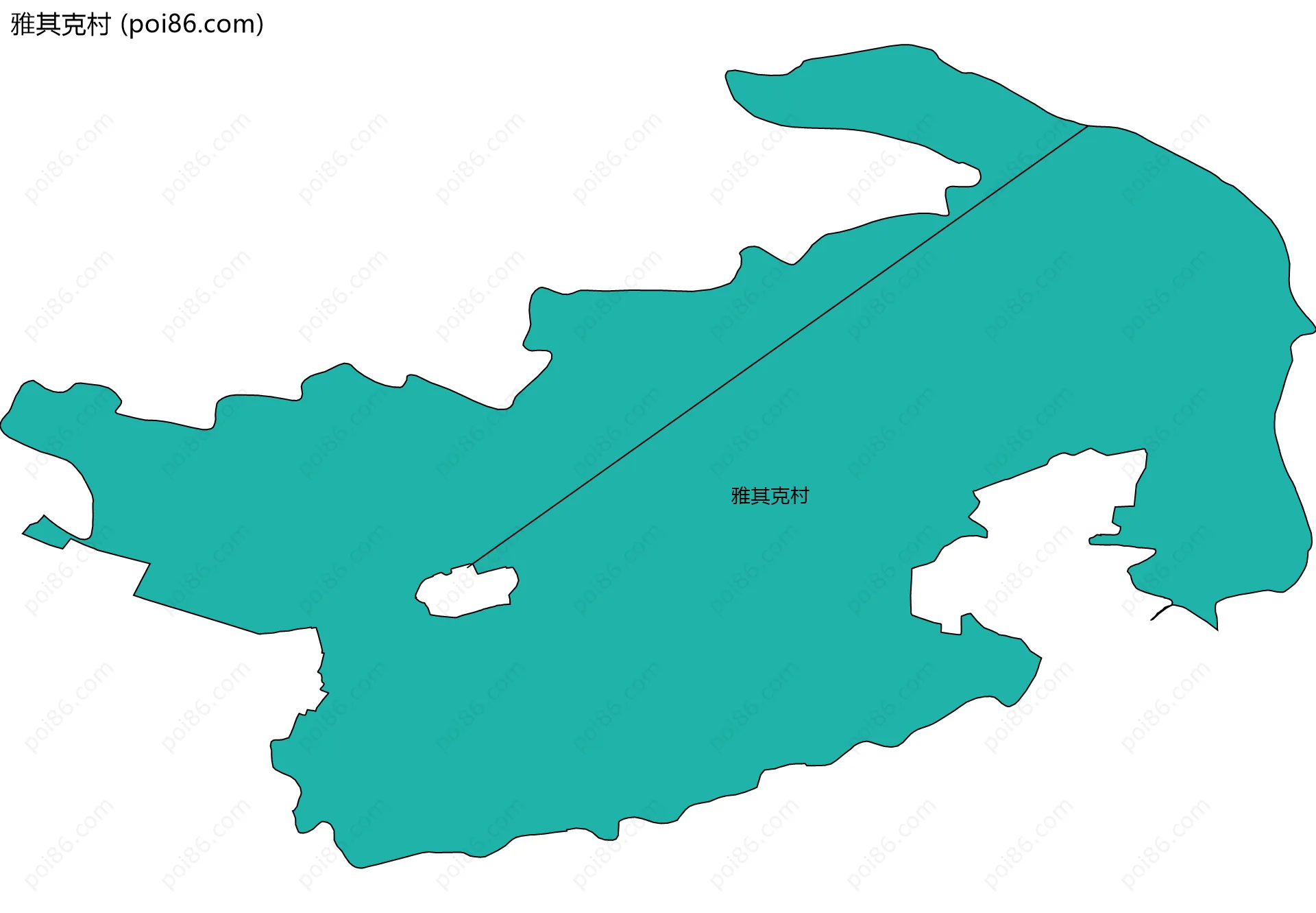 雅其克村边界地图