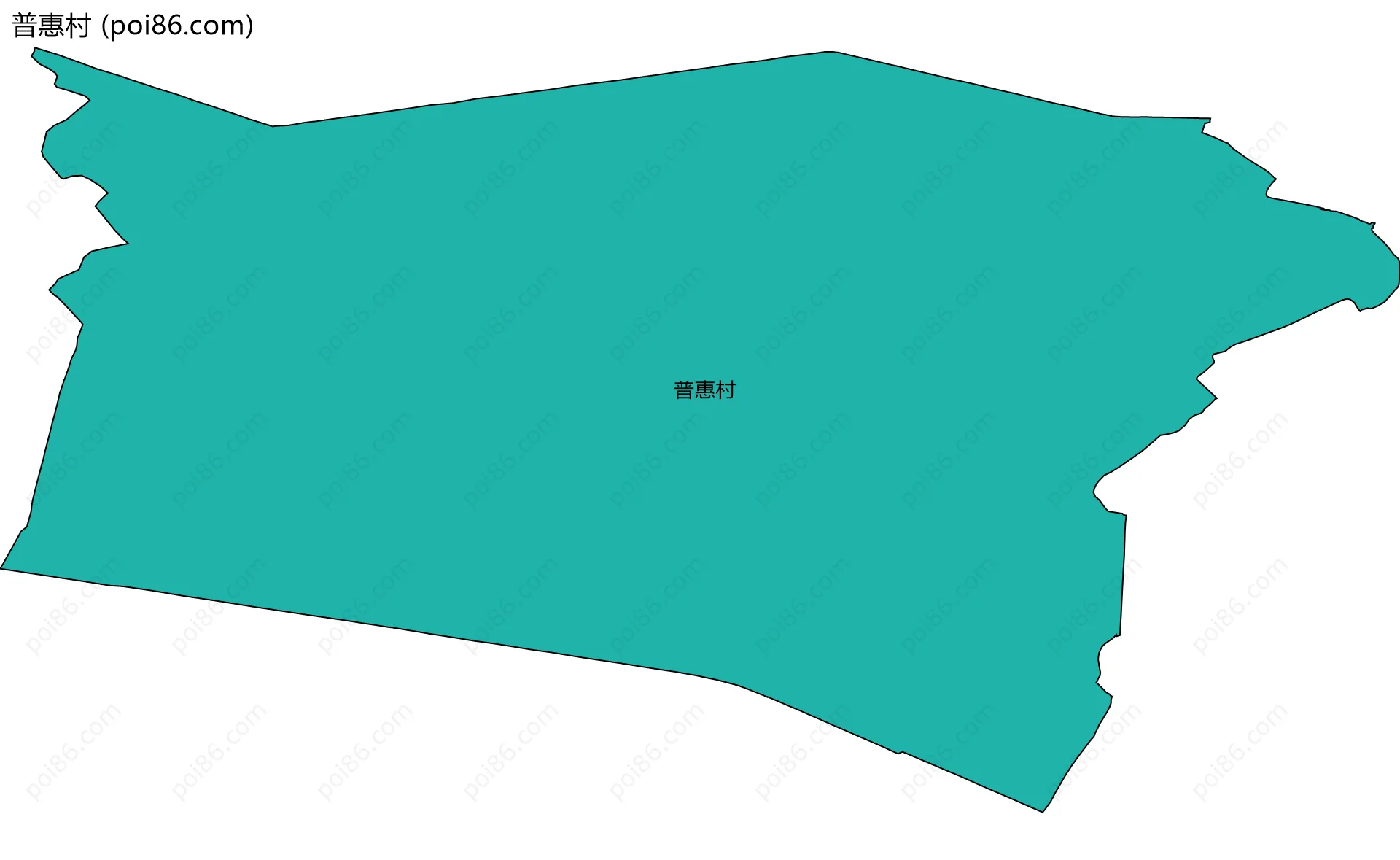 普惠村边界地图