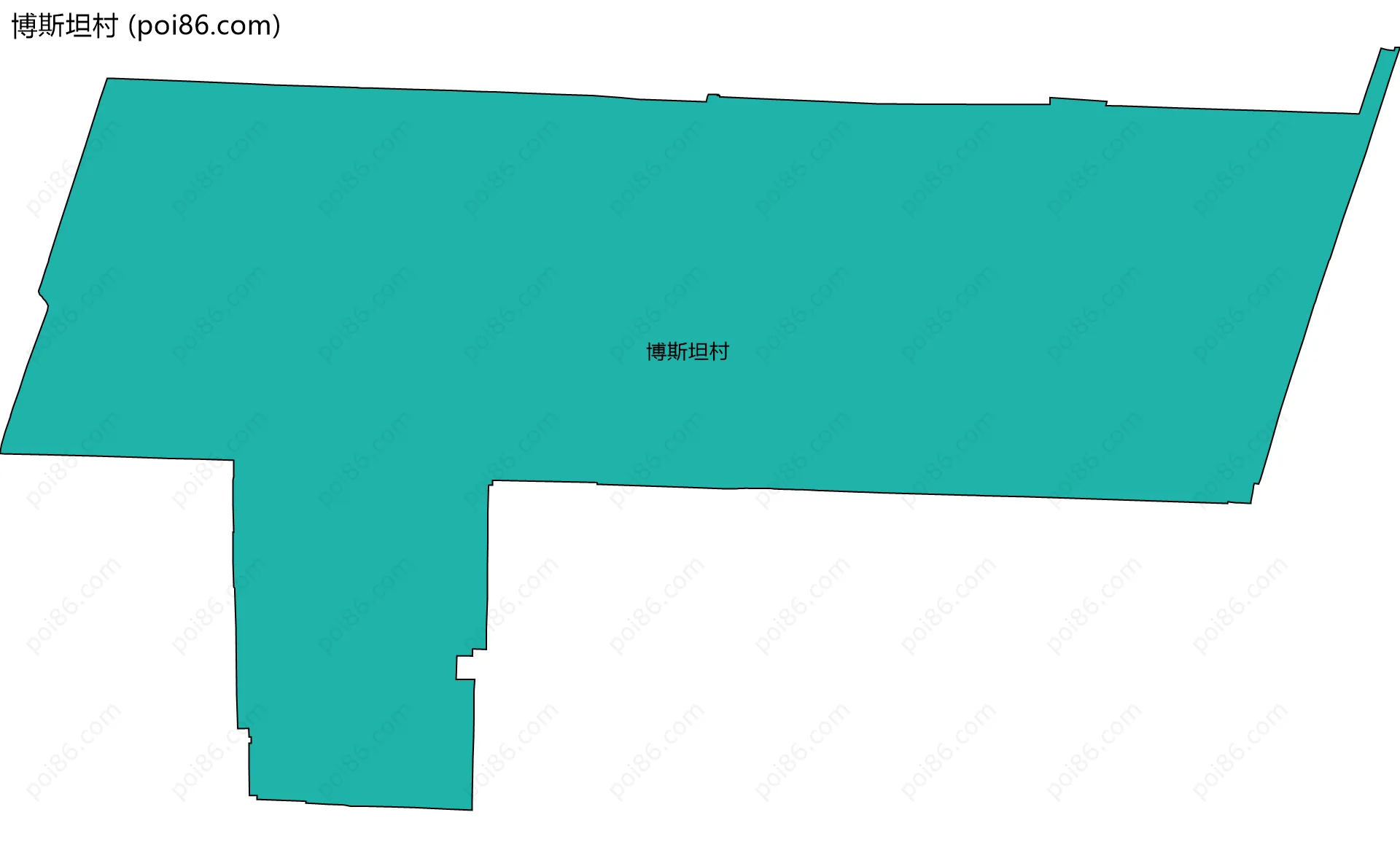 博斯坦村边界地图