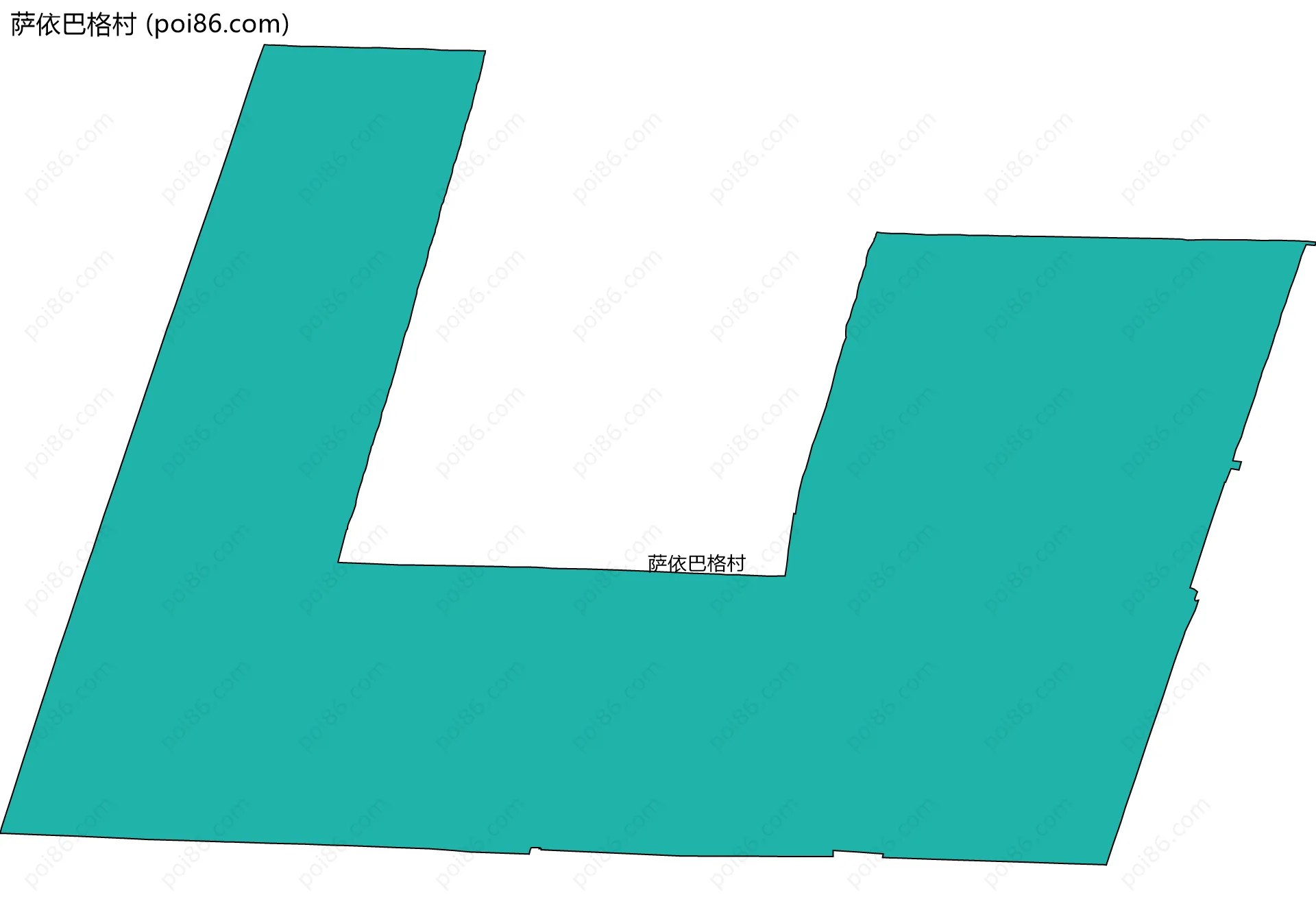萨依巴格村边界地图