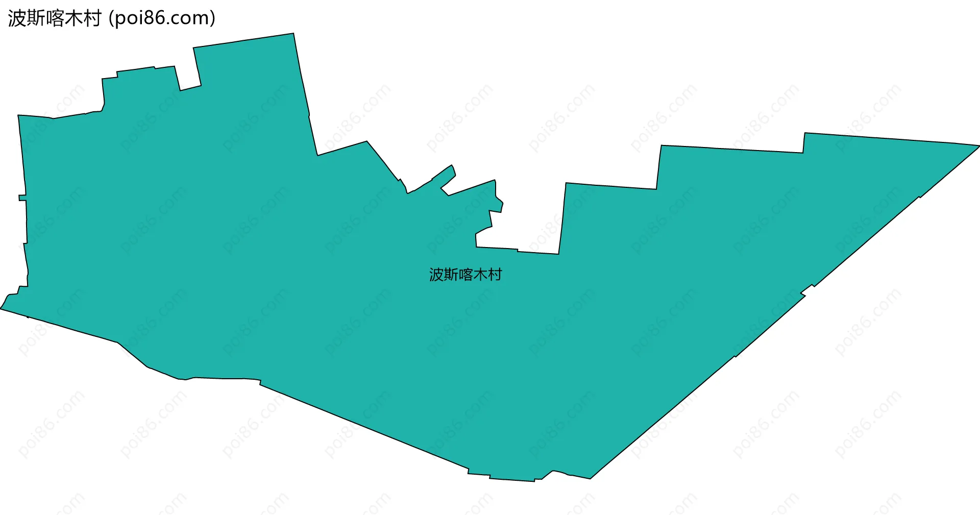 波斯喀木村边界地图
