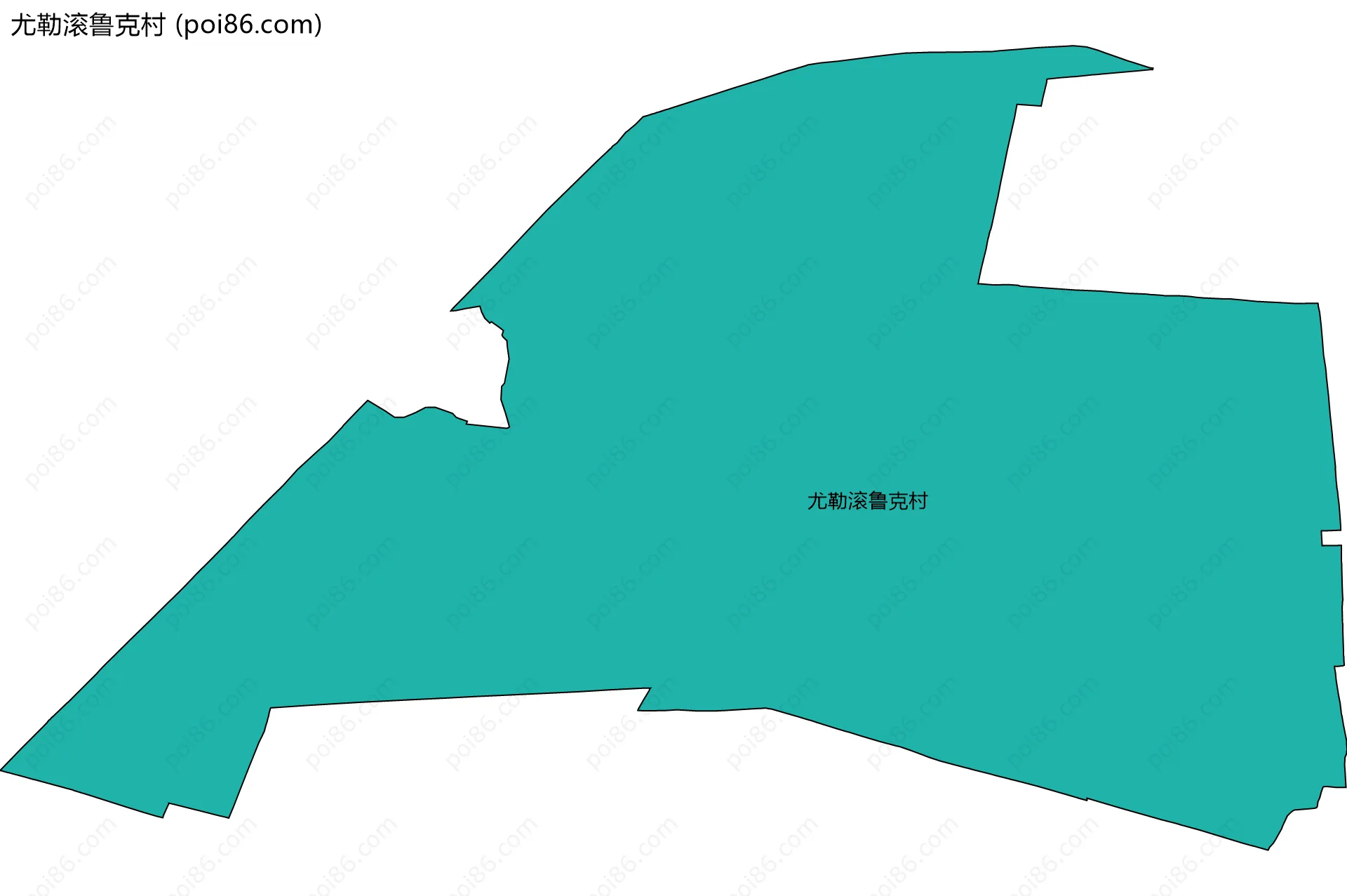 尤勒滚鲁克村边界地图