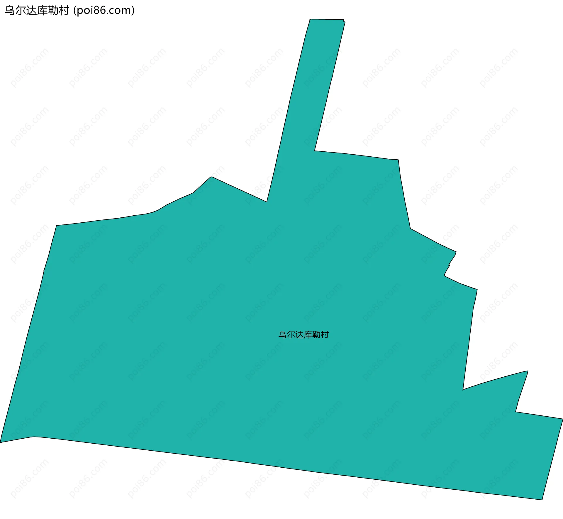 乌尔达库勒村边界地图