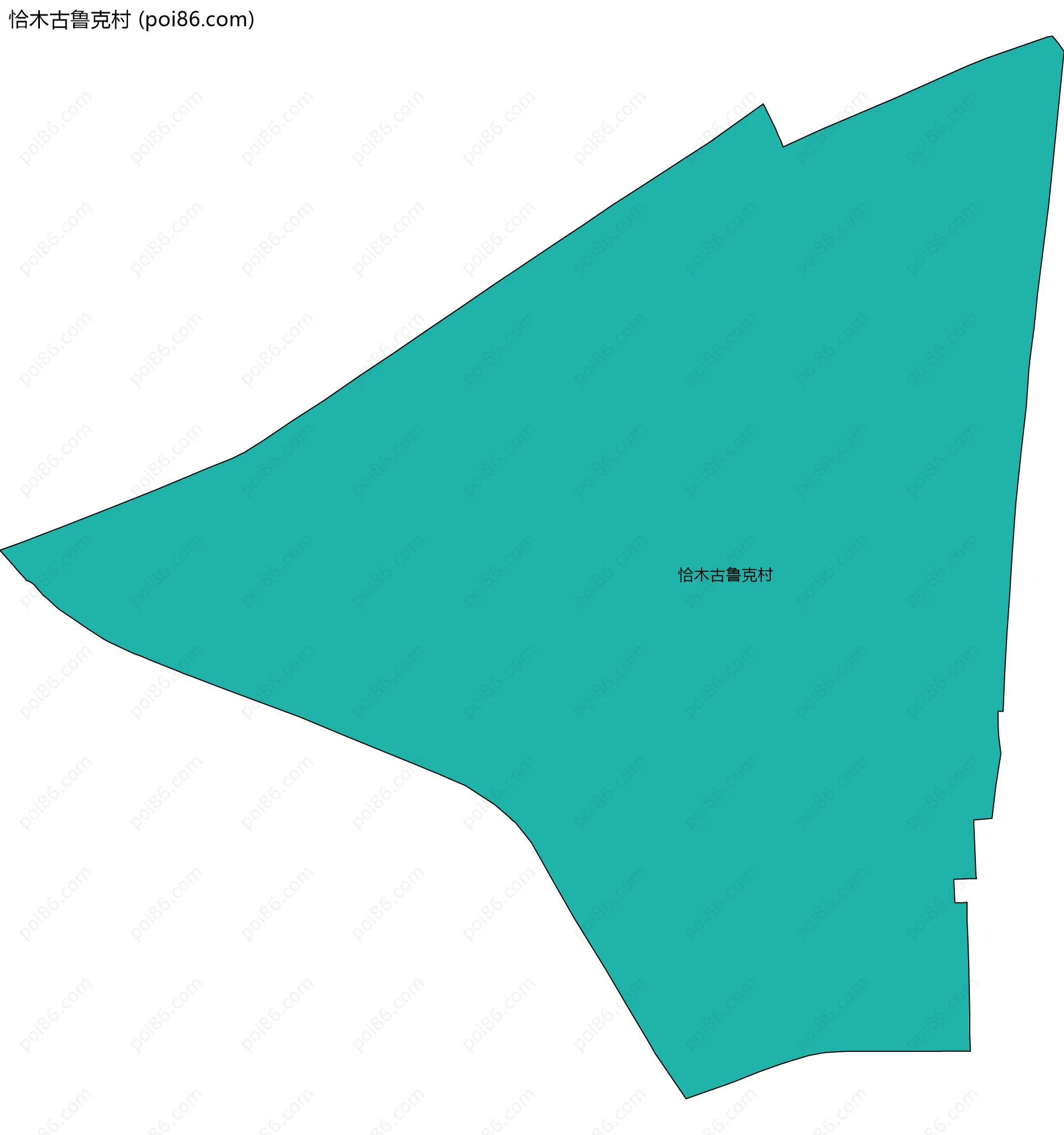 恰木古鲁克村边界地图